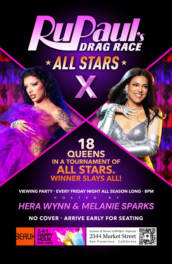 RuPaul's Drag Race: All Stars 10 Viewing Party Fridays!