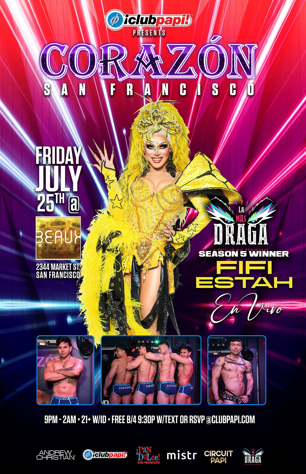 Friday, July 25: FIFI ESTAH (La May Draga S5 Winner) @ Corazón