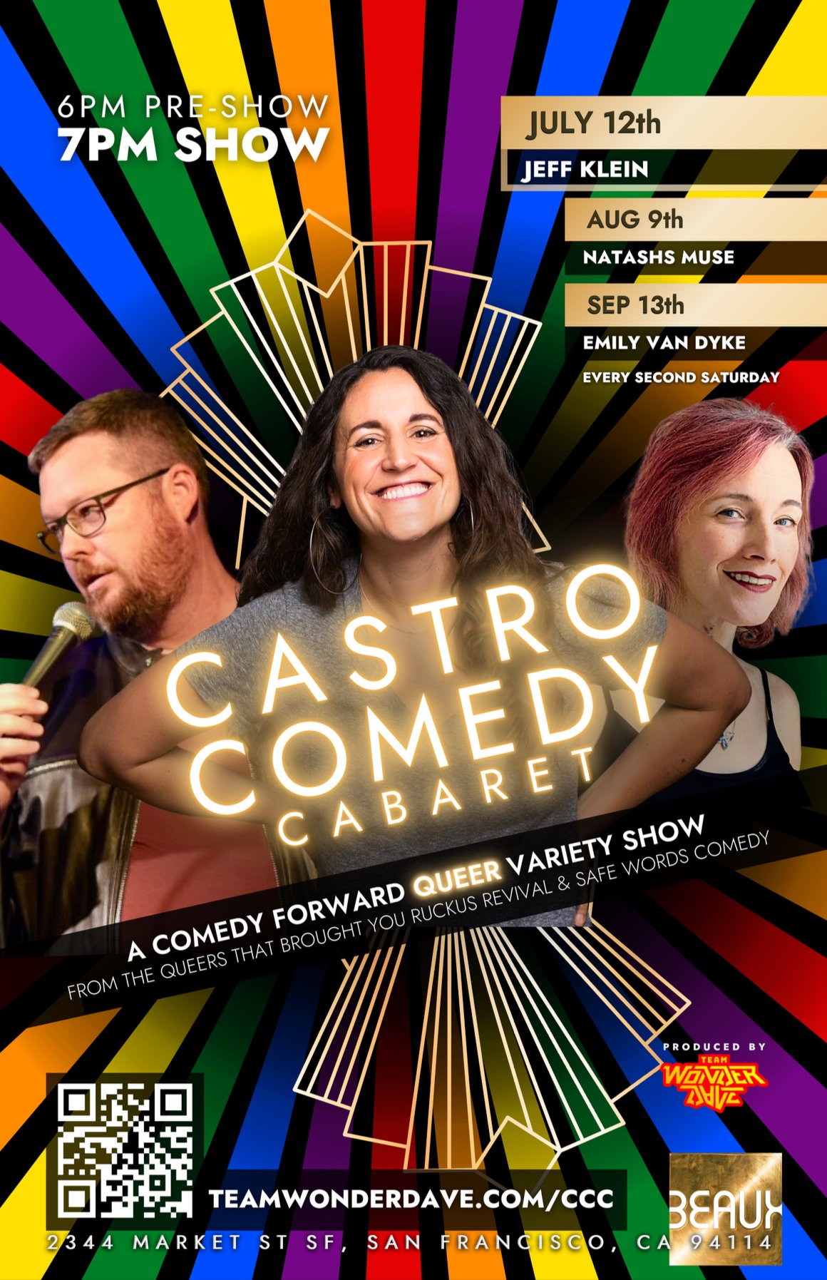 Saturday, July 12: Castro Comedy Cabaret (A Comedic Variety Show)
