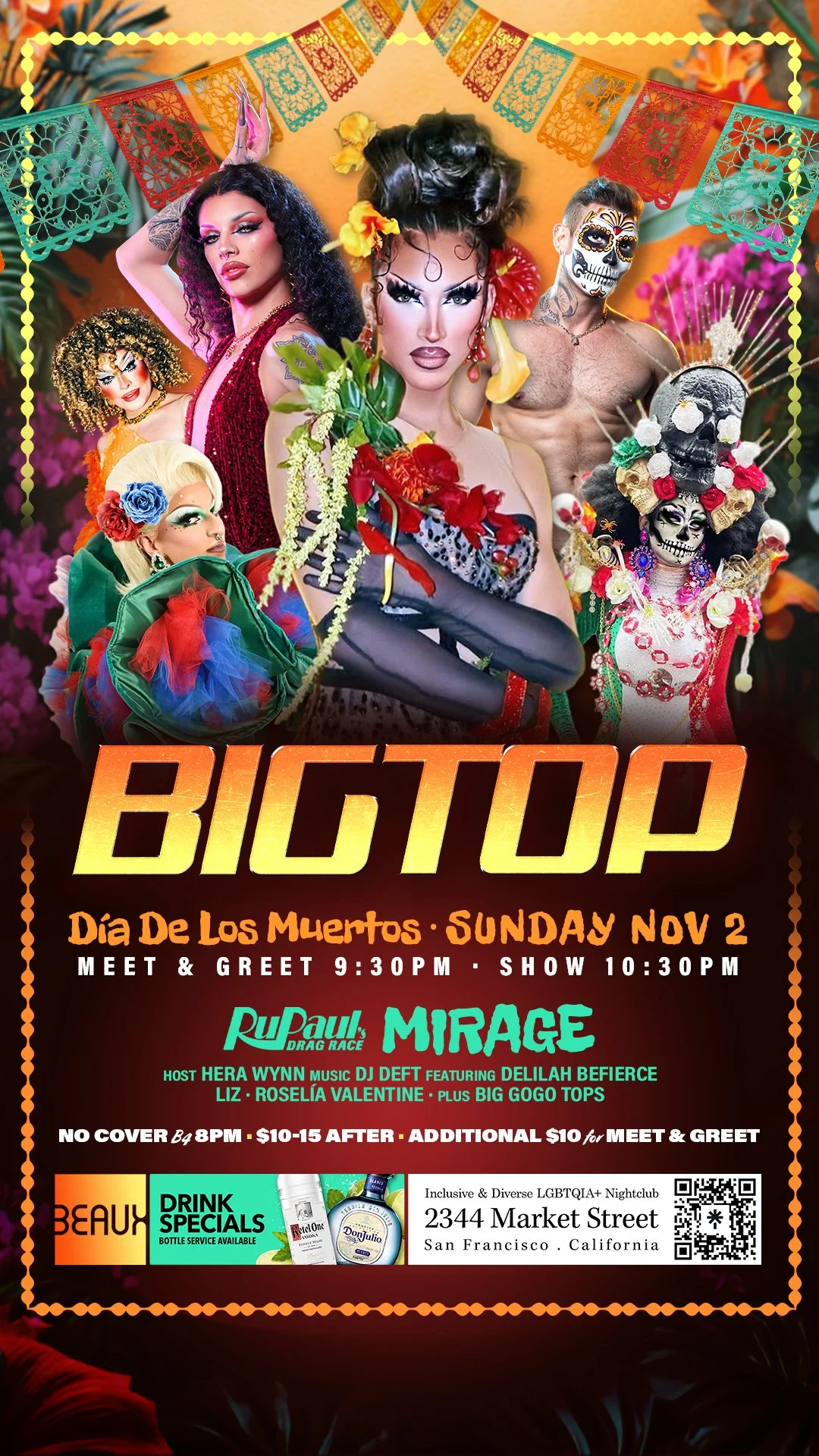 Sunday, November 2: MIRAGE AMURO (RPDR) @ Big Top Sundays