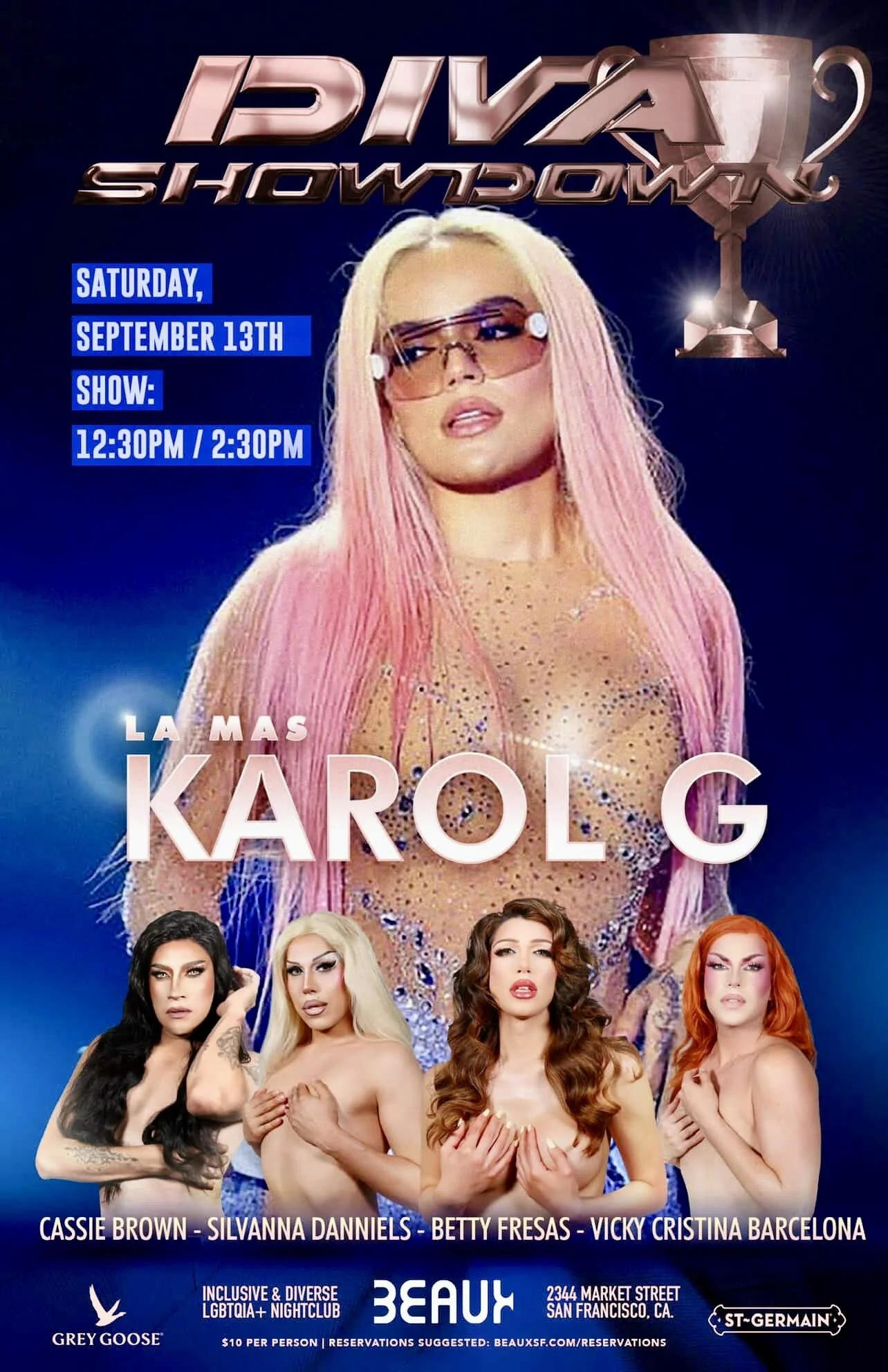 Saturday, September 13: Diva Showdown: Karol G Show (Drag Brunch)