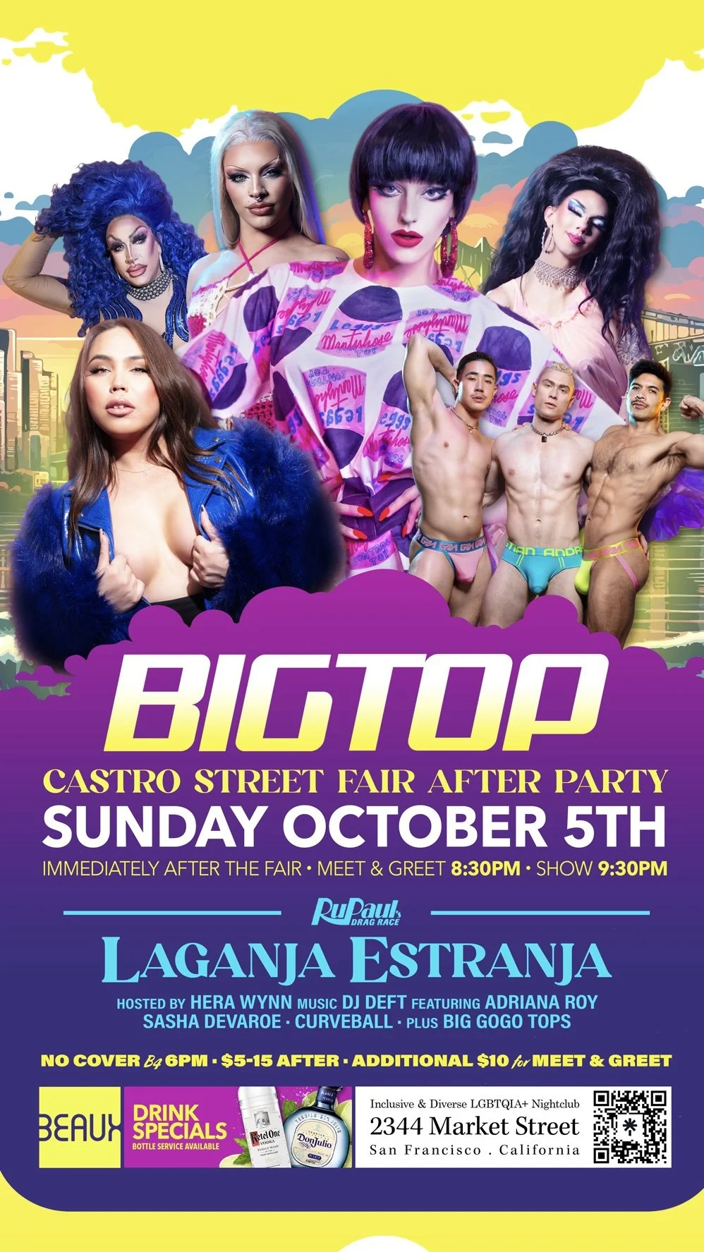 *CASTRO STREET FAIR* Sunday, October 5th: LAGANJA ESTRANJA @ Big Top Sundays