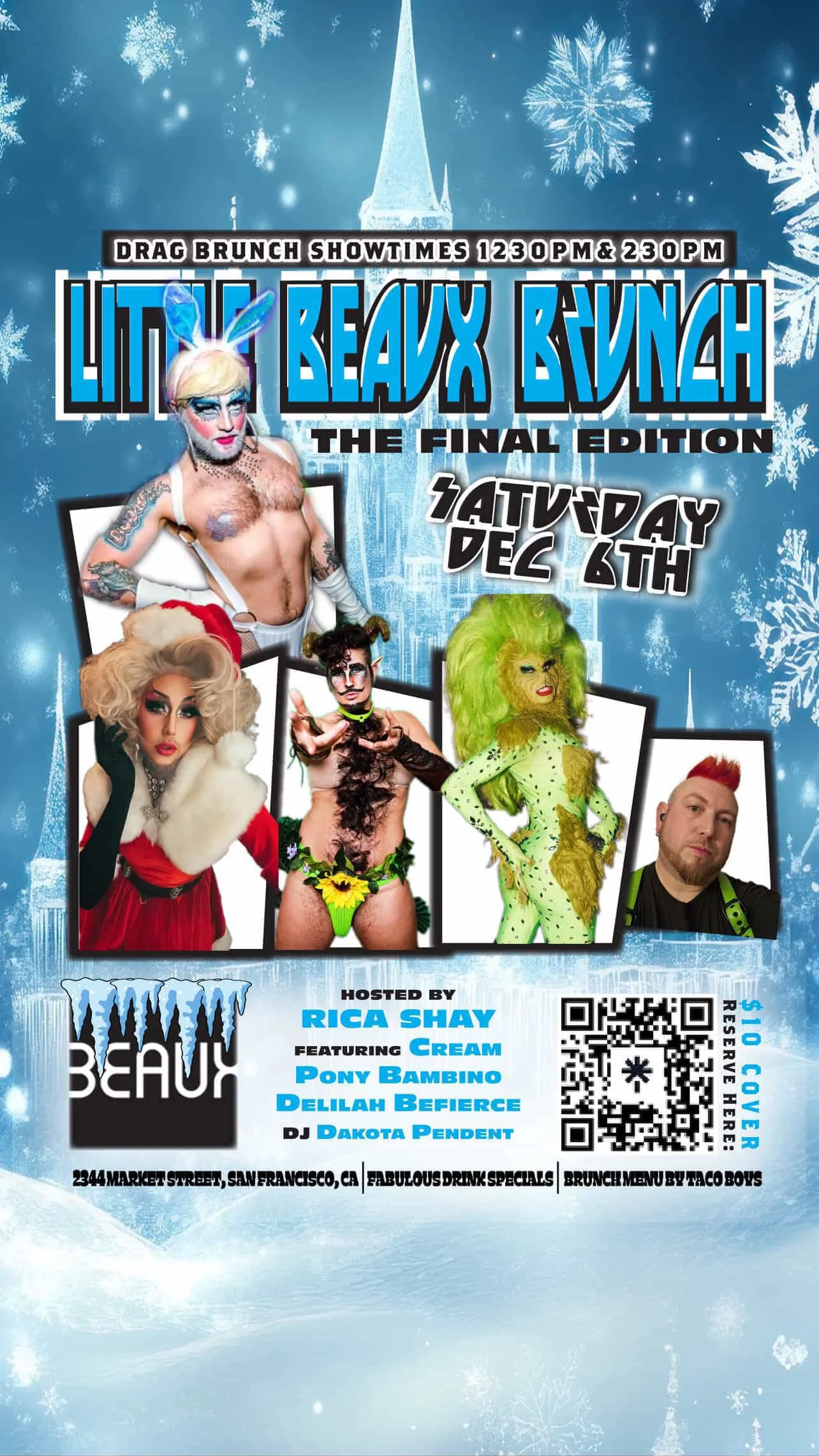 Saturday, December 6: Little Beaux Brunch (Drag Brunch)