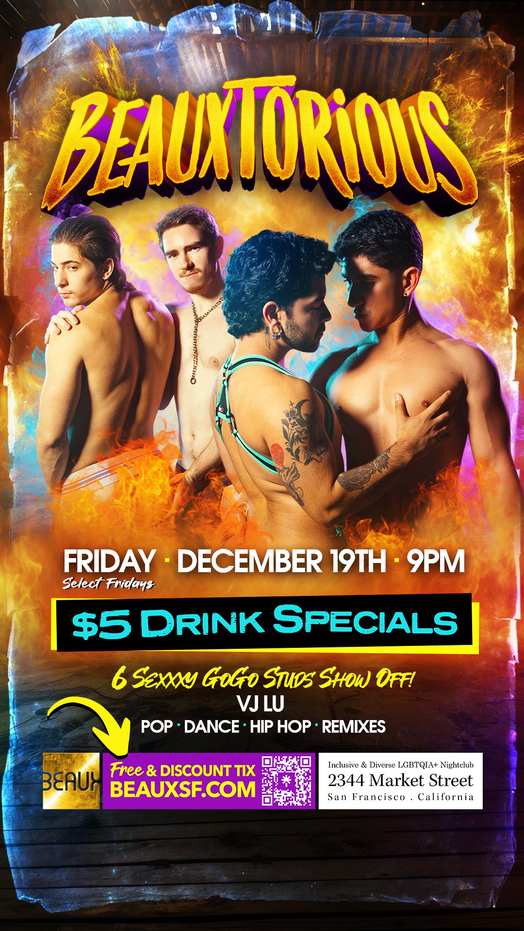 Friday, December 19: BEAUXTORIOUS (GoGo Extravaganza Dance Party)