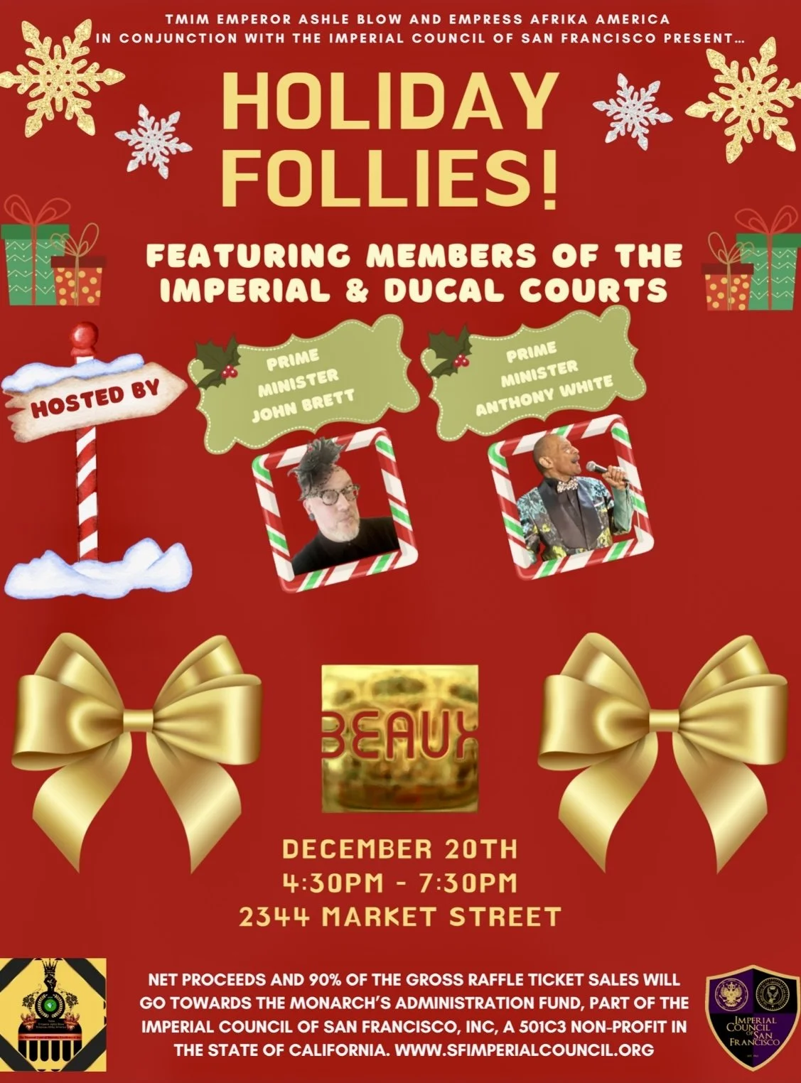 Saturday, December 20: Holiday Follies! (An Imperial Court Midday Fundraising Event)