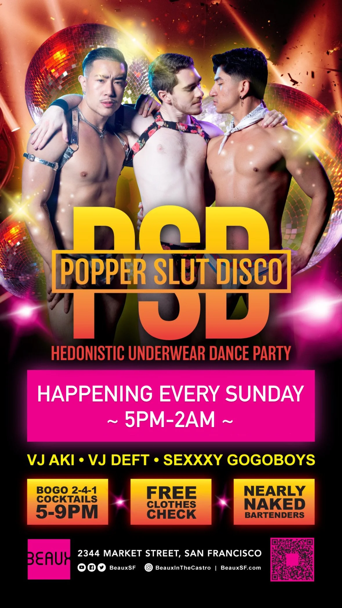 Sunday, February 1: POPPER SLUT DISCO (A Hedonistic Underwear Dance Party)
