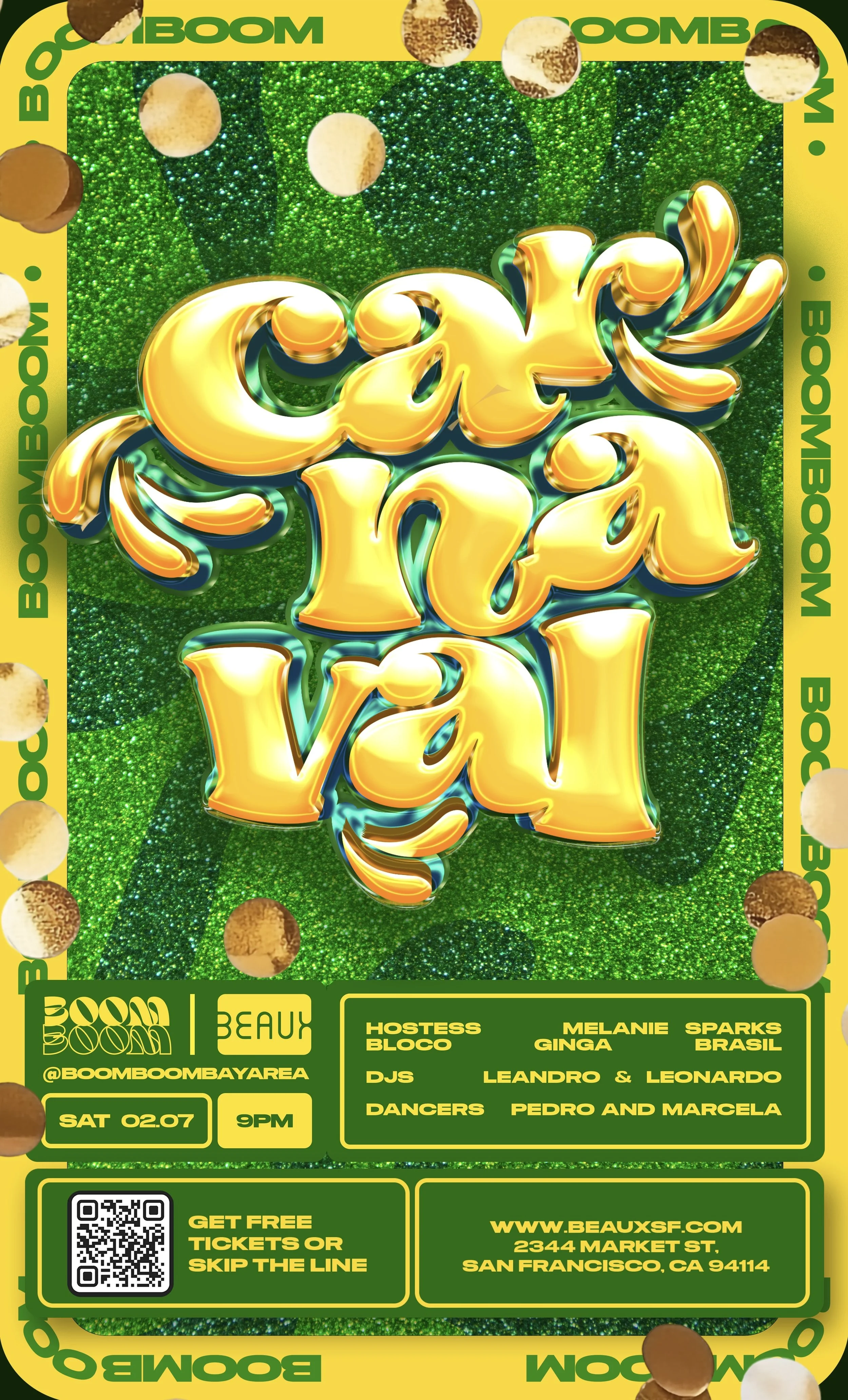 Saturday, February 7: CARNIVAL @ BoomBoom (Brazilian Dance Party)