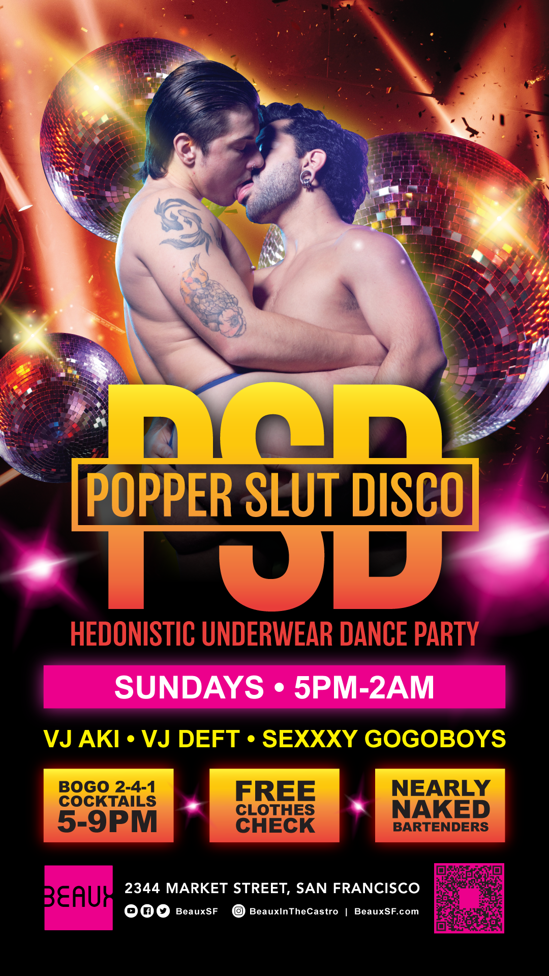 Sunday, January 25: POPPER SLUT DISCO (A Hedonistic Underwear Dance Party)