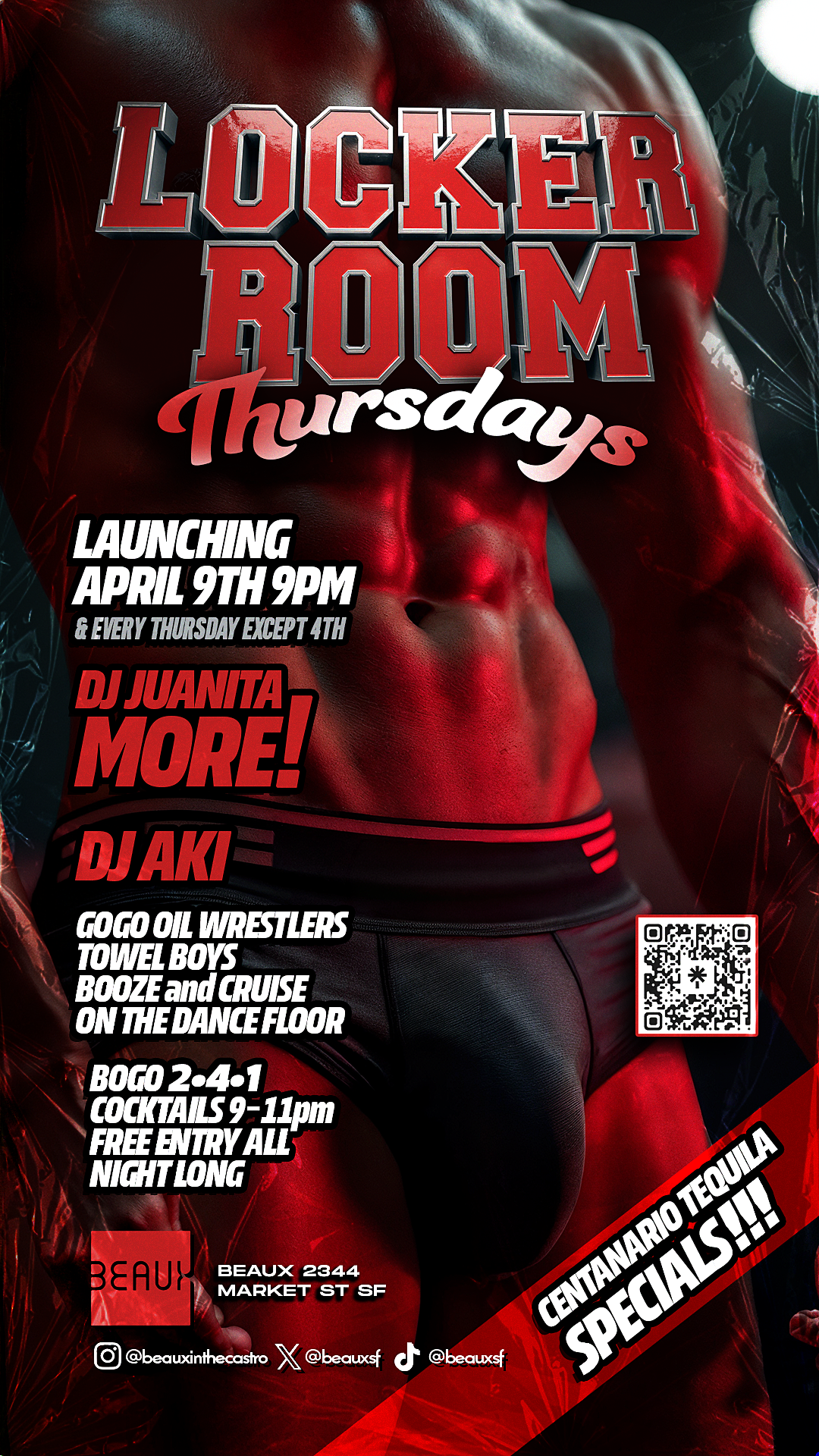 Thursday, April 9: The launch of LOCKER ROOM THURSDAYS!