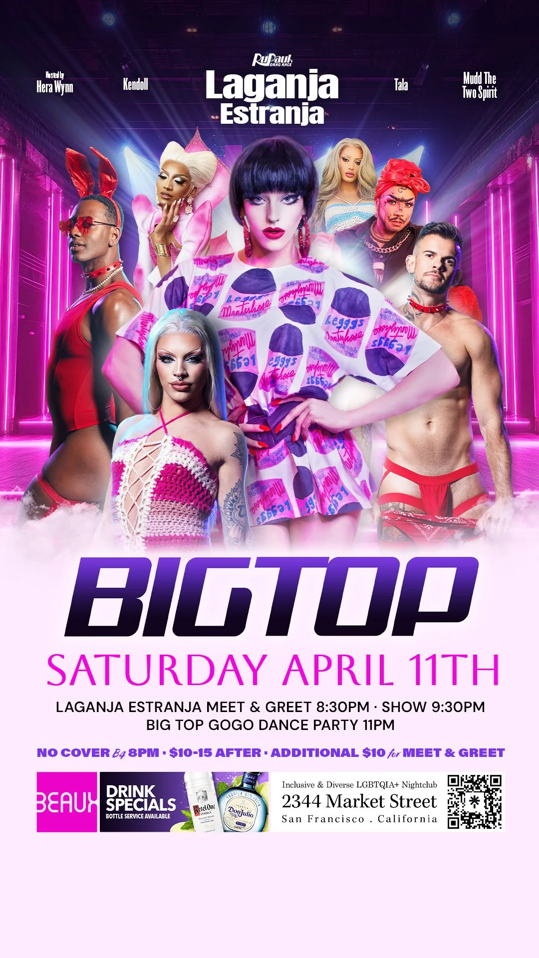 Saturday, April 11: LAGANJA ESTRANJA @ Big Top Saturdays