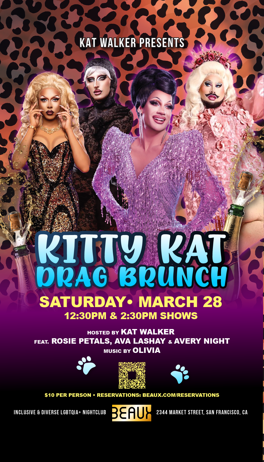 Saturday, March 28: Kitty Kat Drag Brunch
