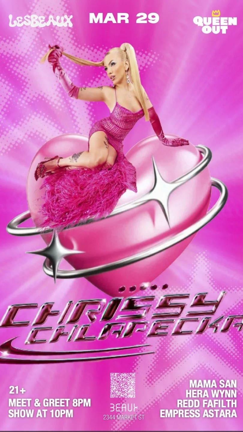 Sunday, March 29: CHRISSY CHLAPECKA LIVE: Presented by LESBEAUX & QUEEN OUT