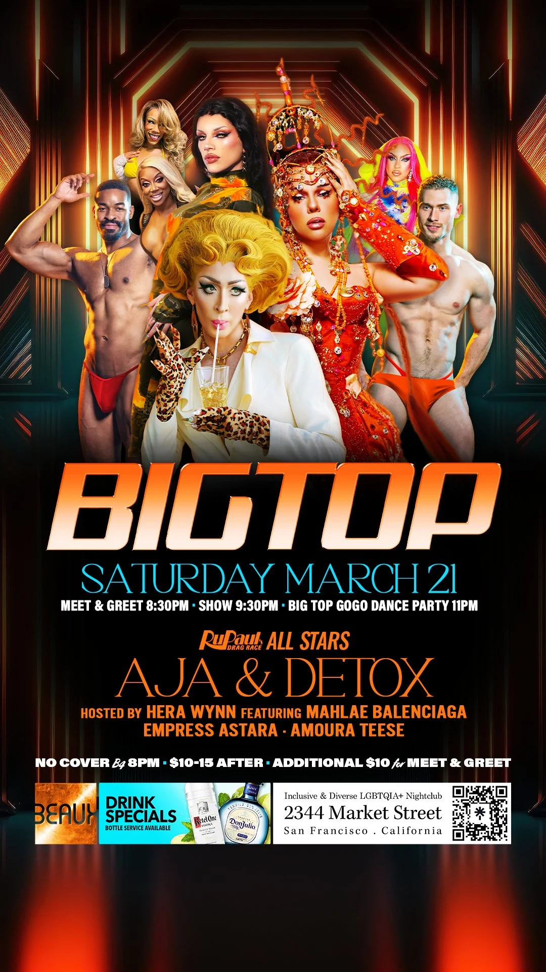 Saturday, March 21: AJA & DETOX @ Big Top Saturday