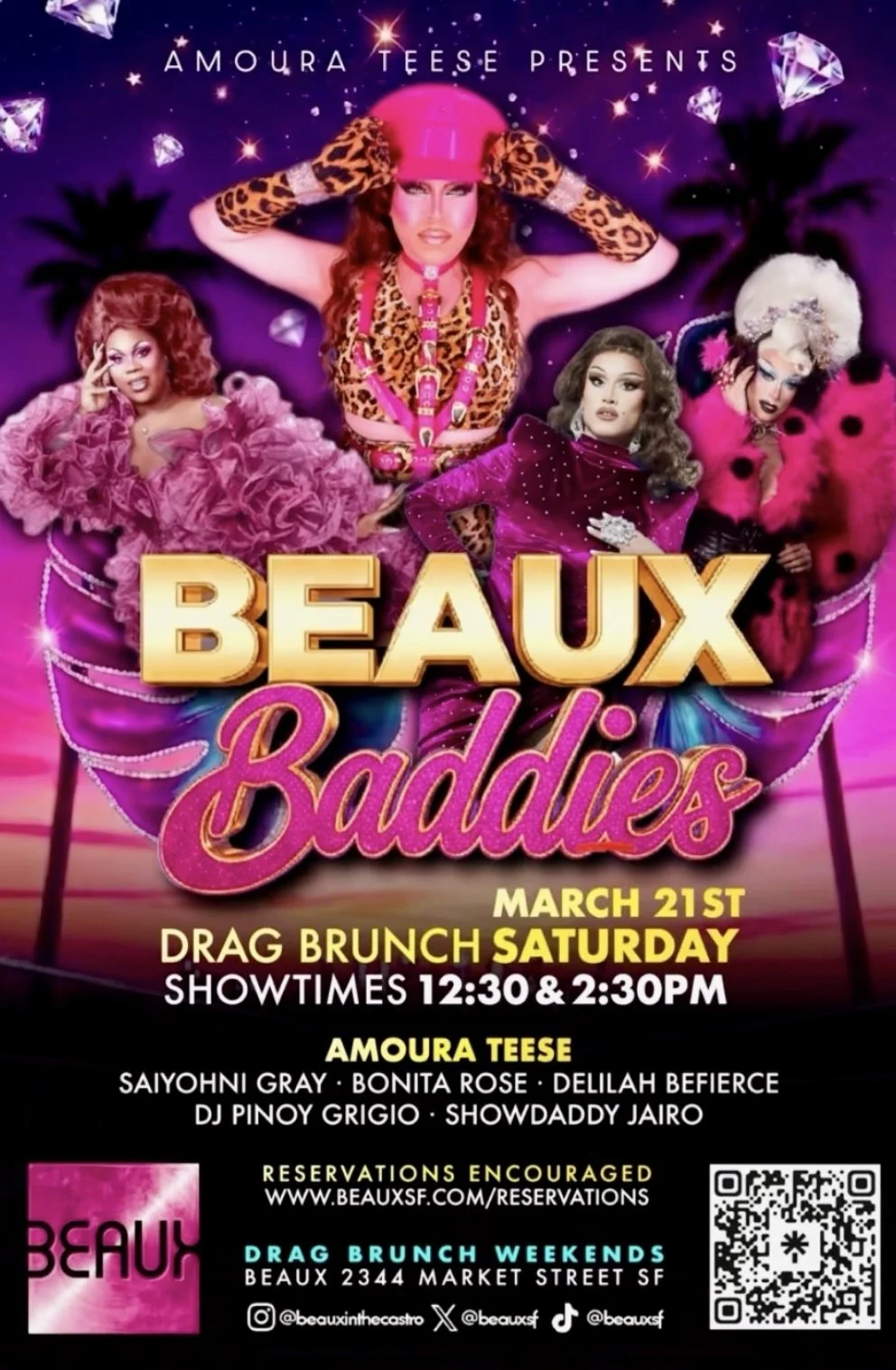 Saturday, March 21: Beaux Baddies (Drag Brunch)