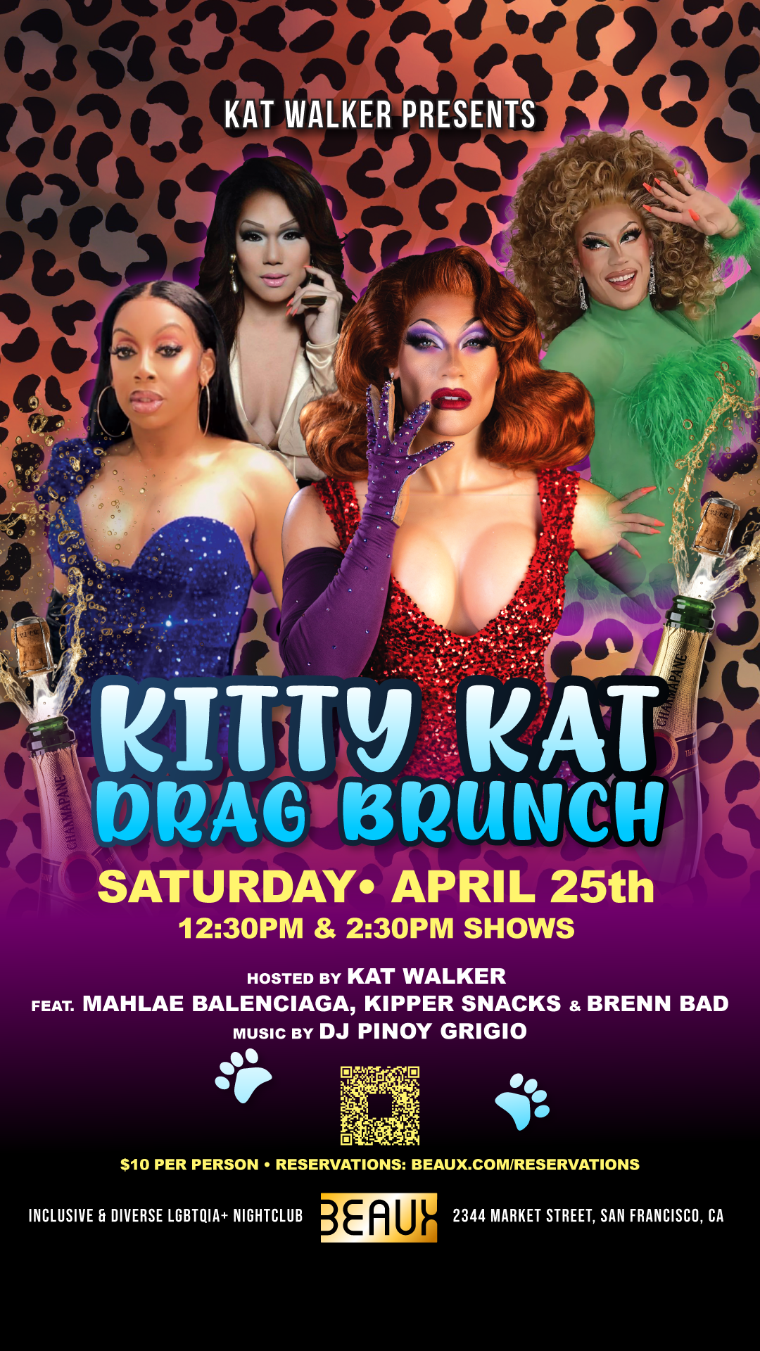 Saturday, April 25: Kitty Kat Drag Brunch