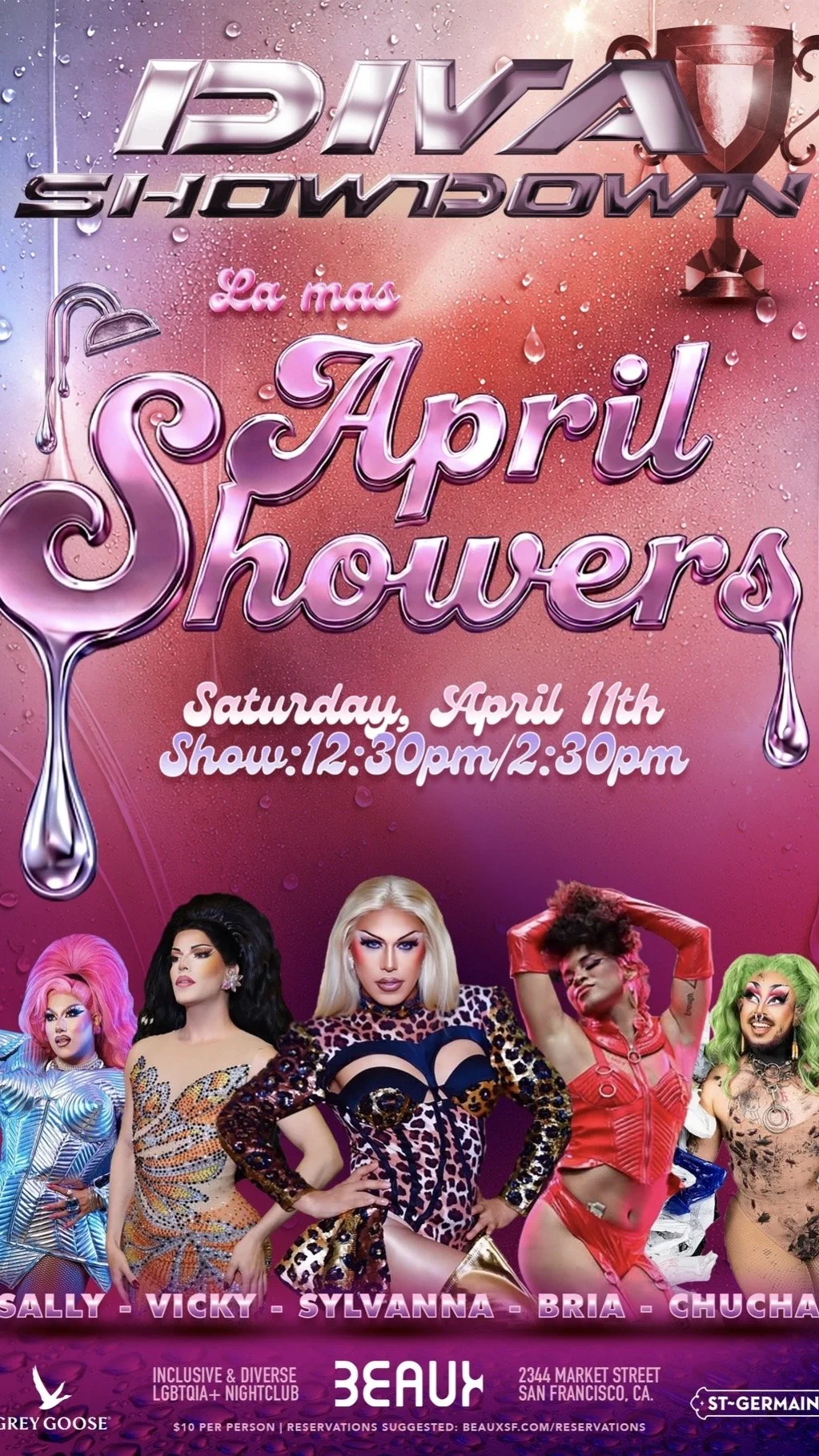 Saturday, April 11: April Showers Diva Showdown (Drag Brunch)