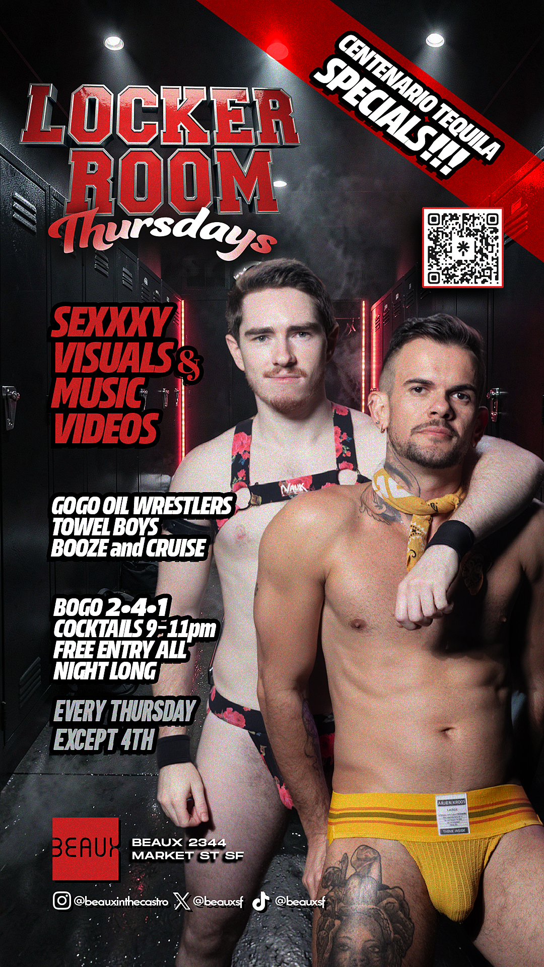 Thursday, April 30: LOCKER ROOM THURSDAYS!