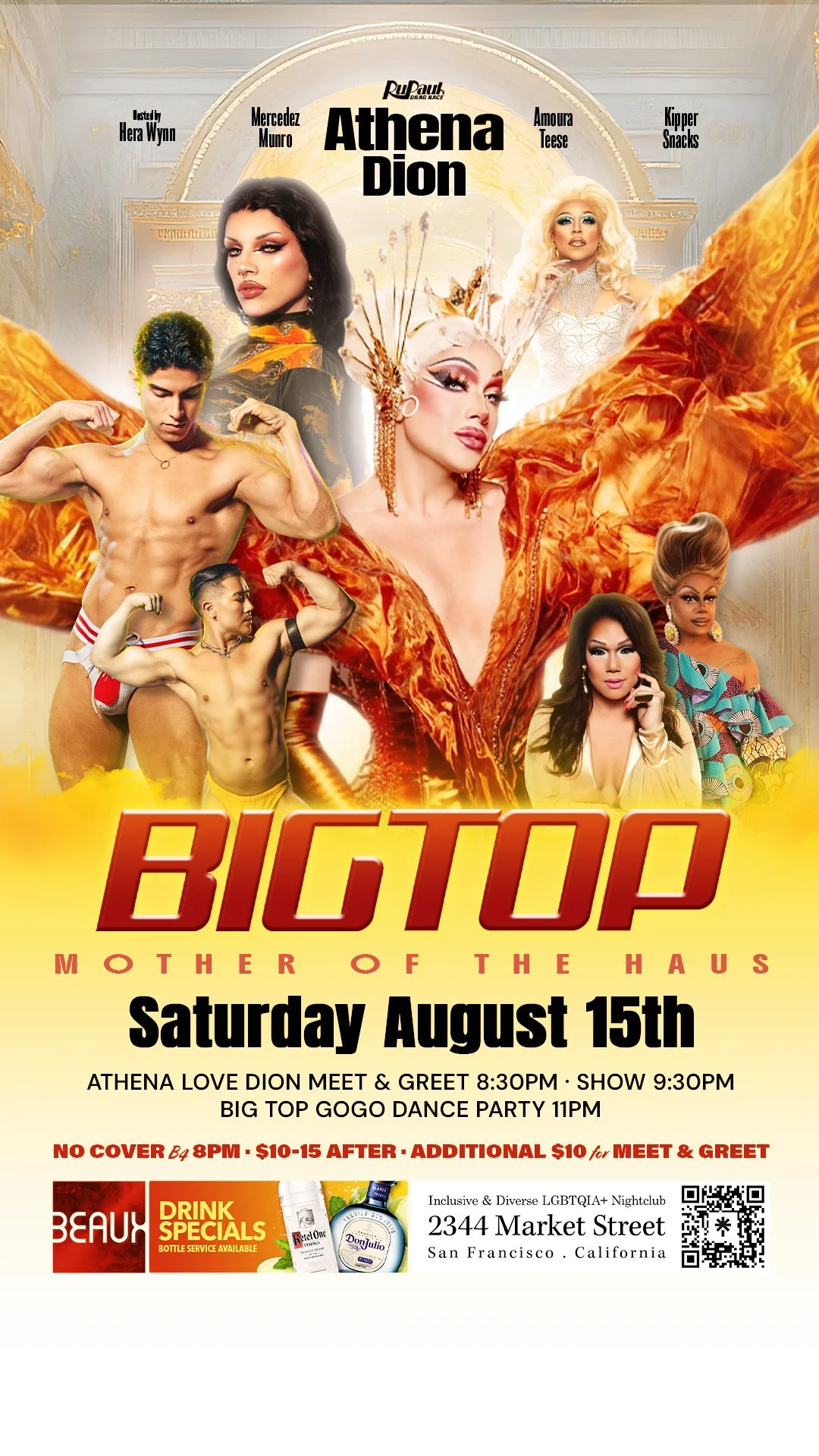 Saturday, August 15: ATHENA DION @ Big Top Saturdays