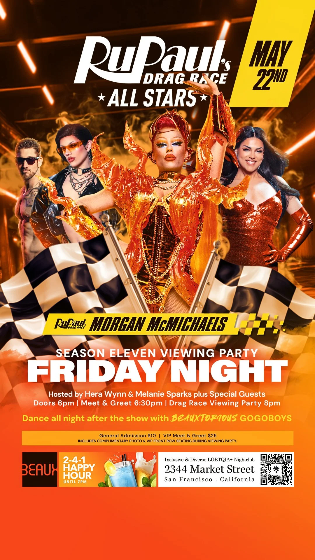 Friday, May 22: MORGAN MCMICHAELS @ Drag Race Viewing Party Fridays