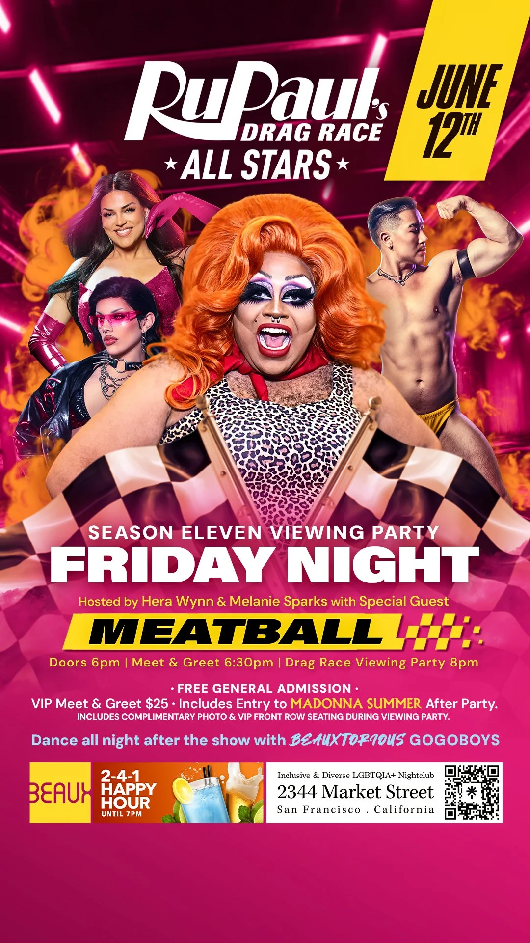 Friday, June 12: MEATBALL @ Drag Race Viewing Party Fridays