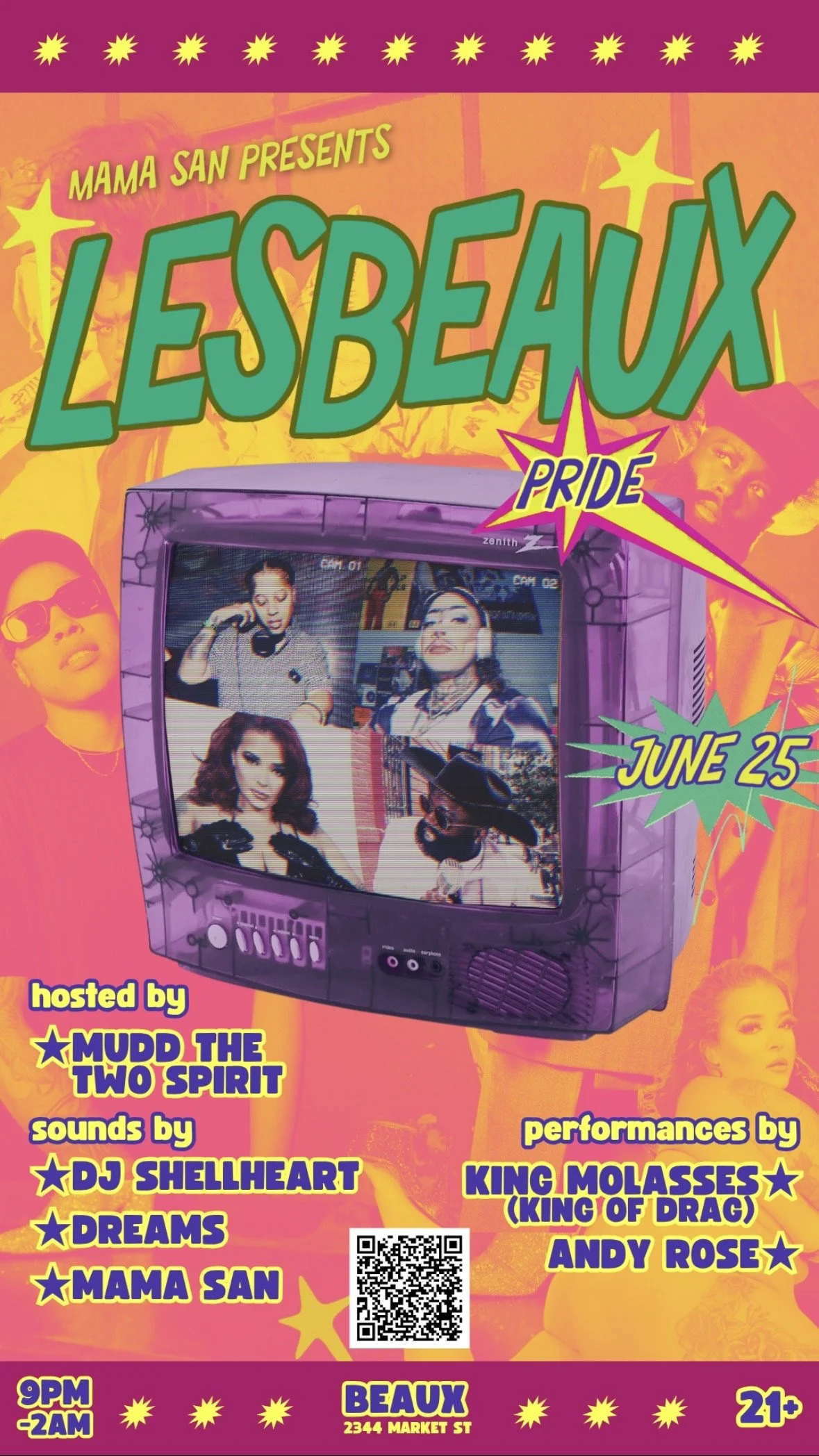*PRIDE WEEK* Thursday, June 25: LESBEAUX PRIDE (A Sapphic Dance Party)