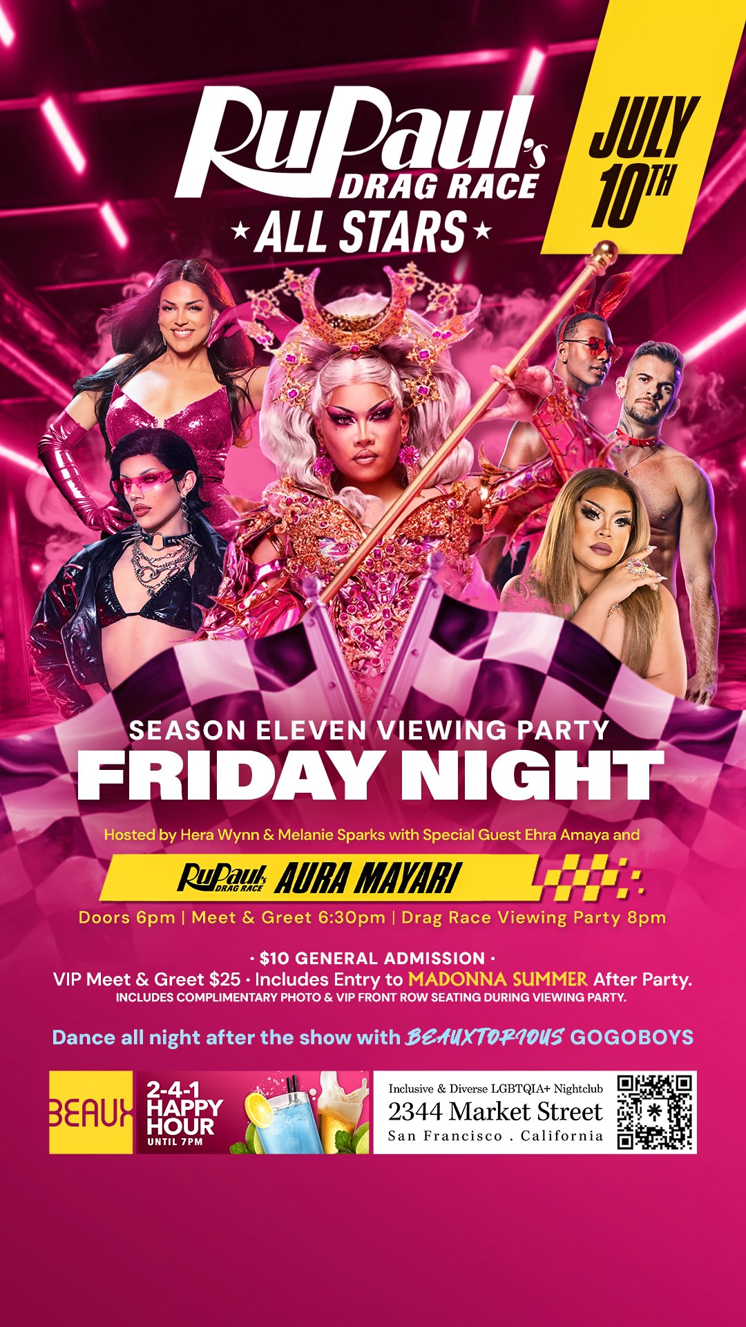 Friday, July 10: AURA MAYARI @ Drag Race Viewing Party Fridays