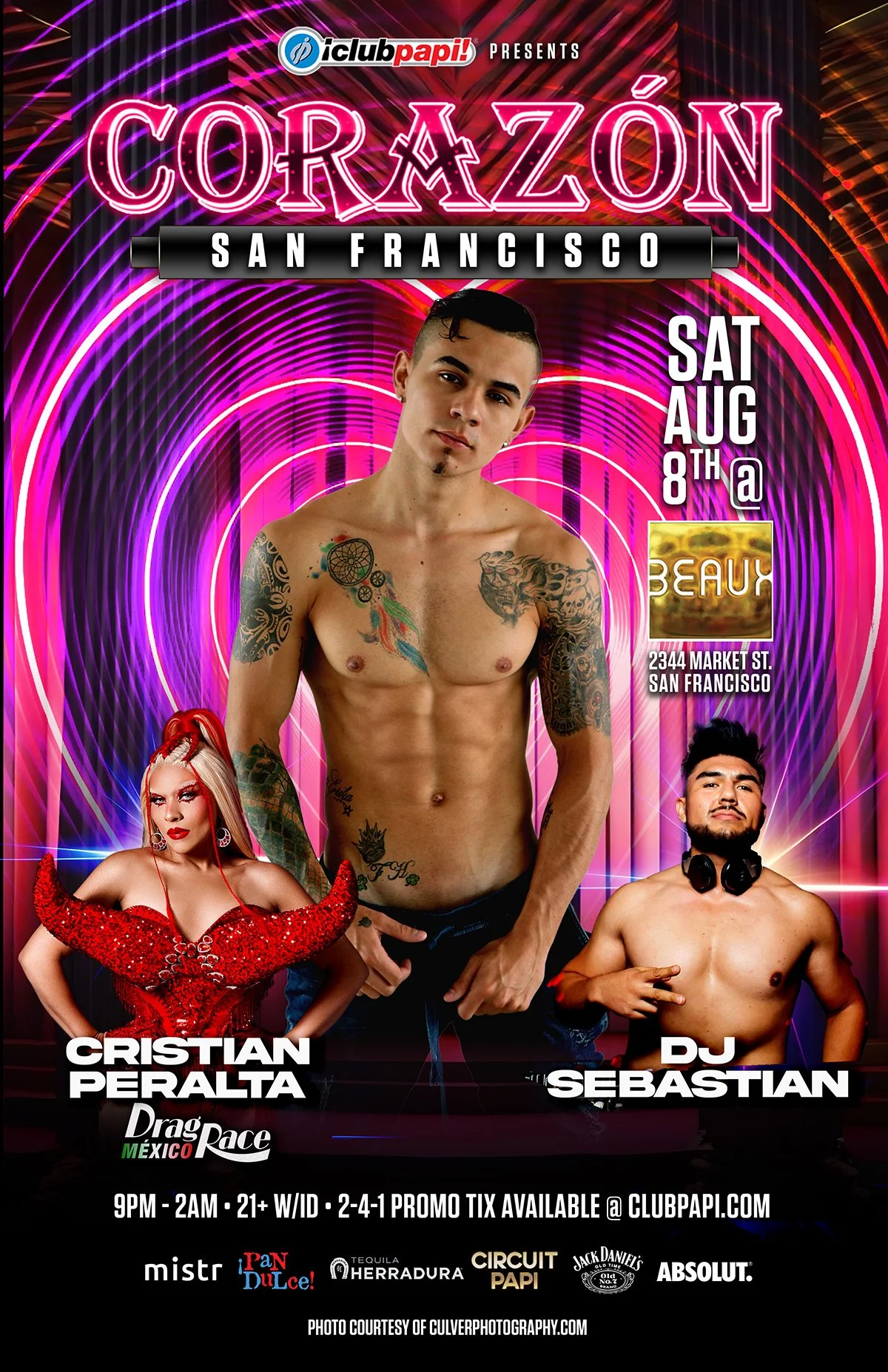 Saturday, August 8: CHRISTIAN PERALTA (RPDR Mexico) @ Corazón (Latin Night)
