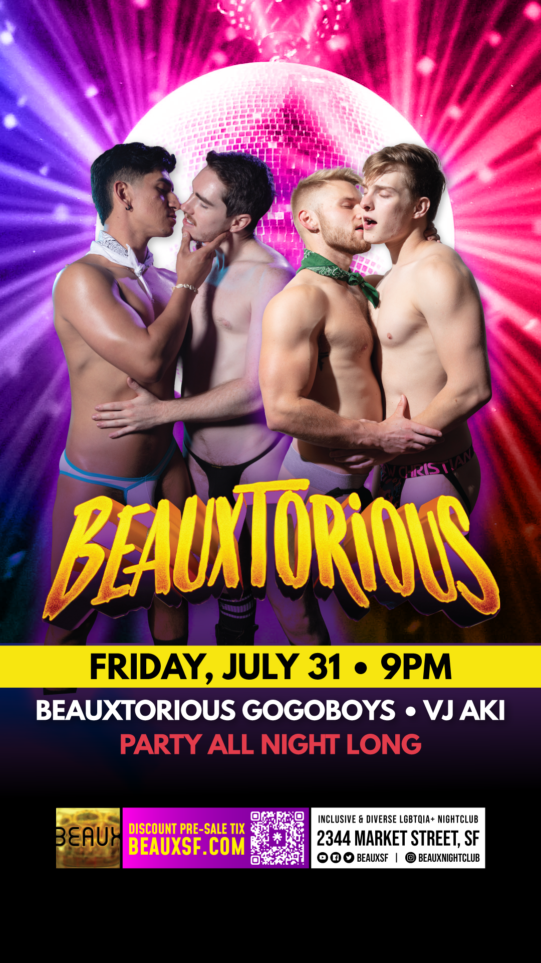 Friday, July 31: BEAUXTORIOUS (GoGo Extravaganza Dance Party)