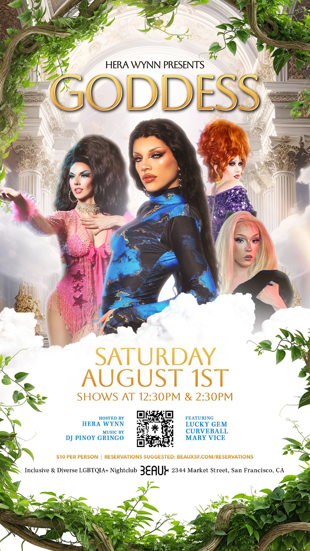 Saturday, August 1: GODDESS (Drag Brunch)