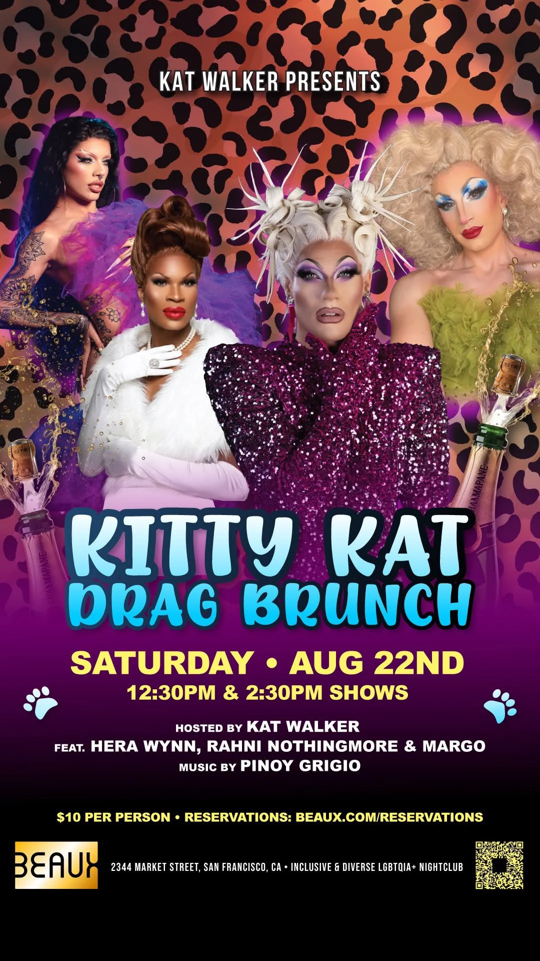 Saturday, August 22: Kitty Kat Drag Brunch