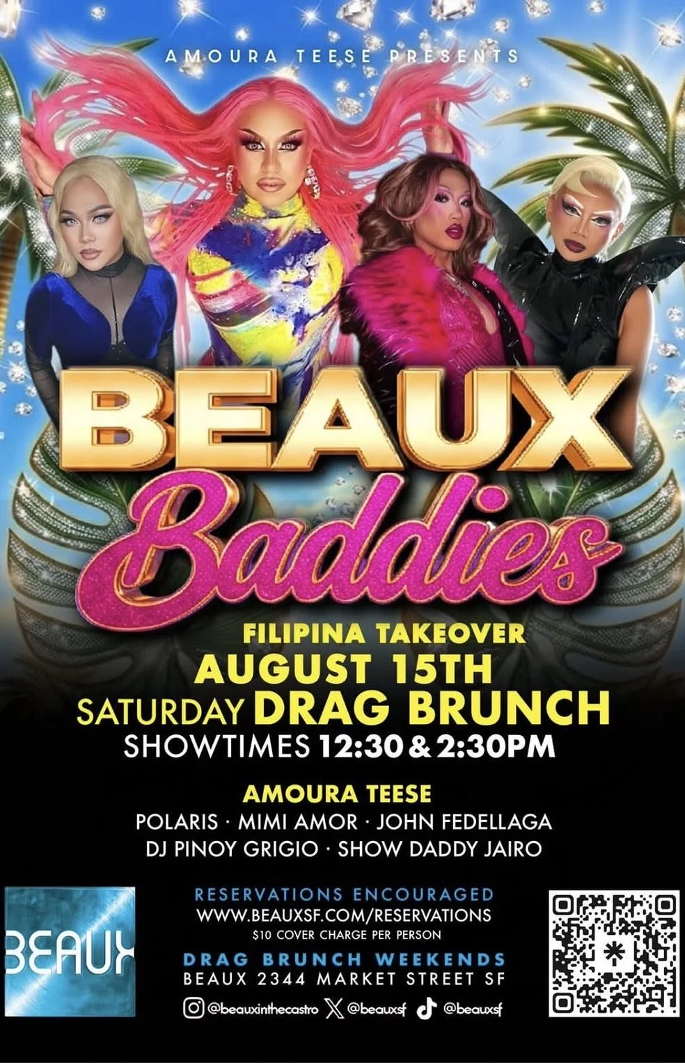 Saturday, August 15: Beaux Baddies: Filipina Takeover (Drag Brunch)