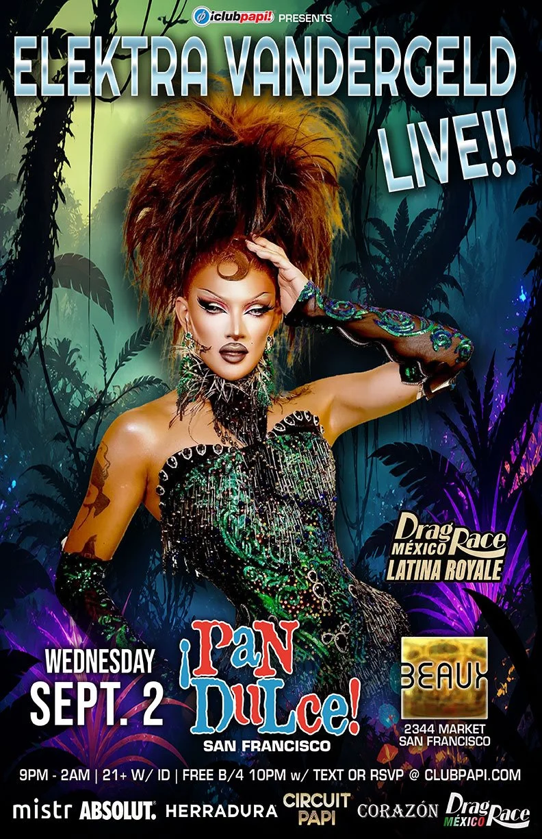 Wednesday, September 2: ELEKTRA VANDERGELD @ Pan Dulce Wednesdays (Latin Night)