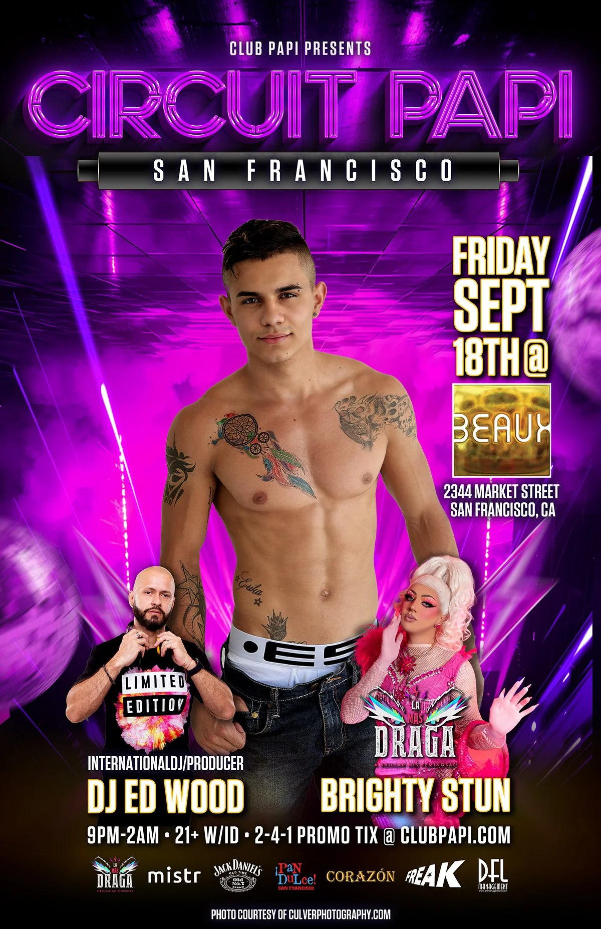 Friday, September 18: DJ ED WOOD & BRIGHTY STUN @ Circuit Papi (Latin Circuit Night)