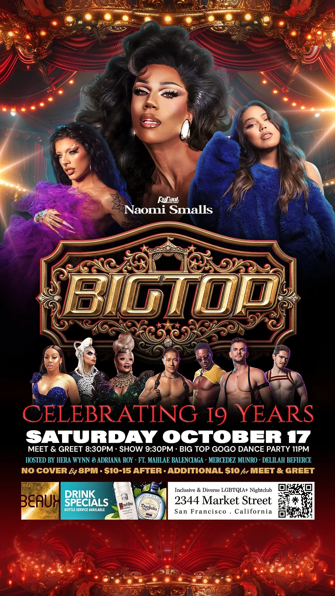 BIG TOP 19 YEAR ANNIVERSARY w/ NAOMI SMALLS