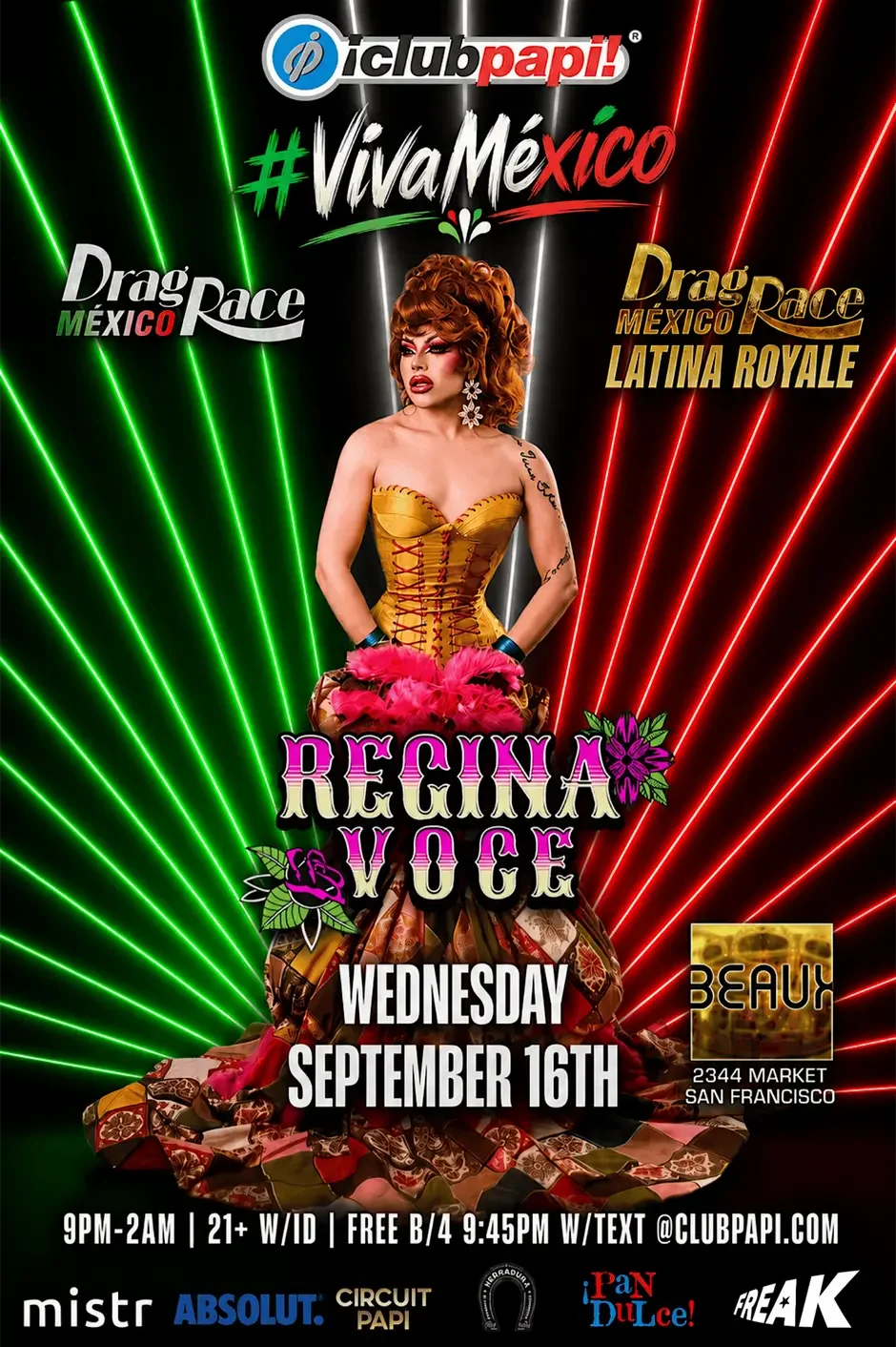 REGINA VOCE (RPDR Mexico) @ Pan Dulce Wednesdays (Latin Night)