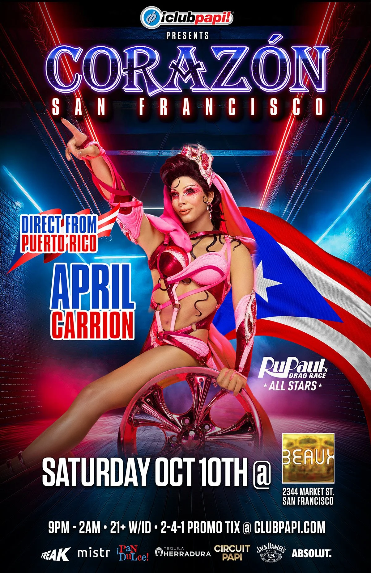 APRIL CARRION (RPDR) @ Corazón (Latin Night)