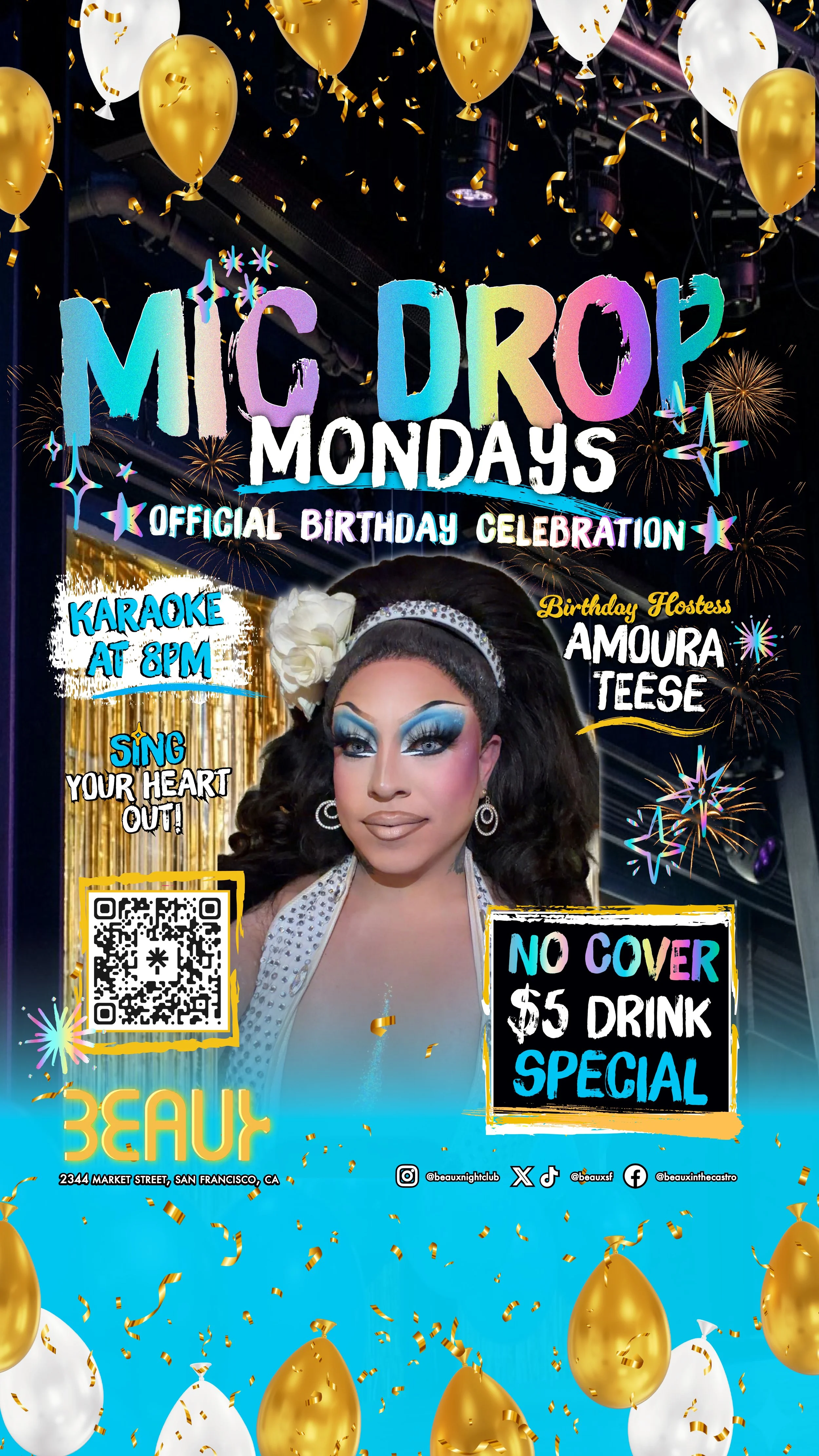 "MIC DROP" Mondays: AMOURA’S BIRTHDAY BASH! (Karaoke Night)