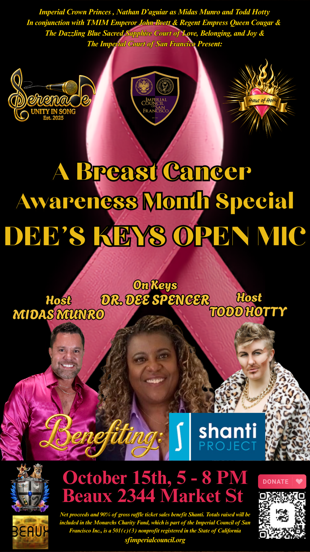 Dee’s Keys Piano Bar: Benefitting The Shanti Project (A Happy Hour Fundraising Event)