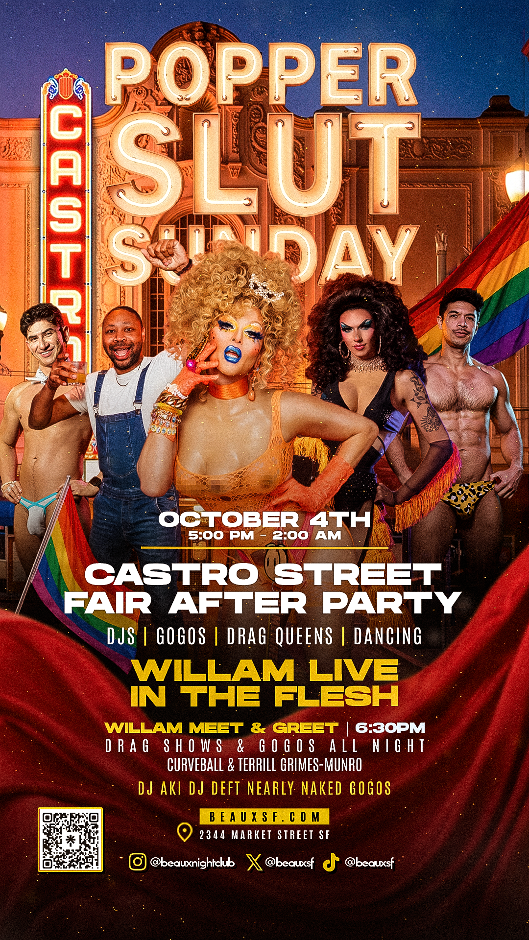 WILLAM @ POPPER SLUT SUNDAY CASTRO STREET FAIR AFTER PARTY