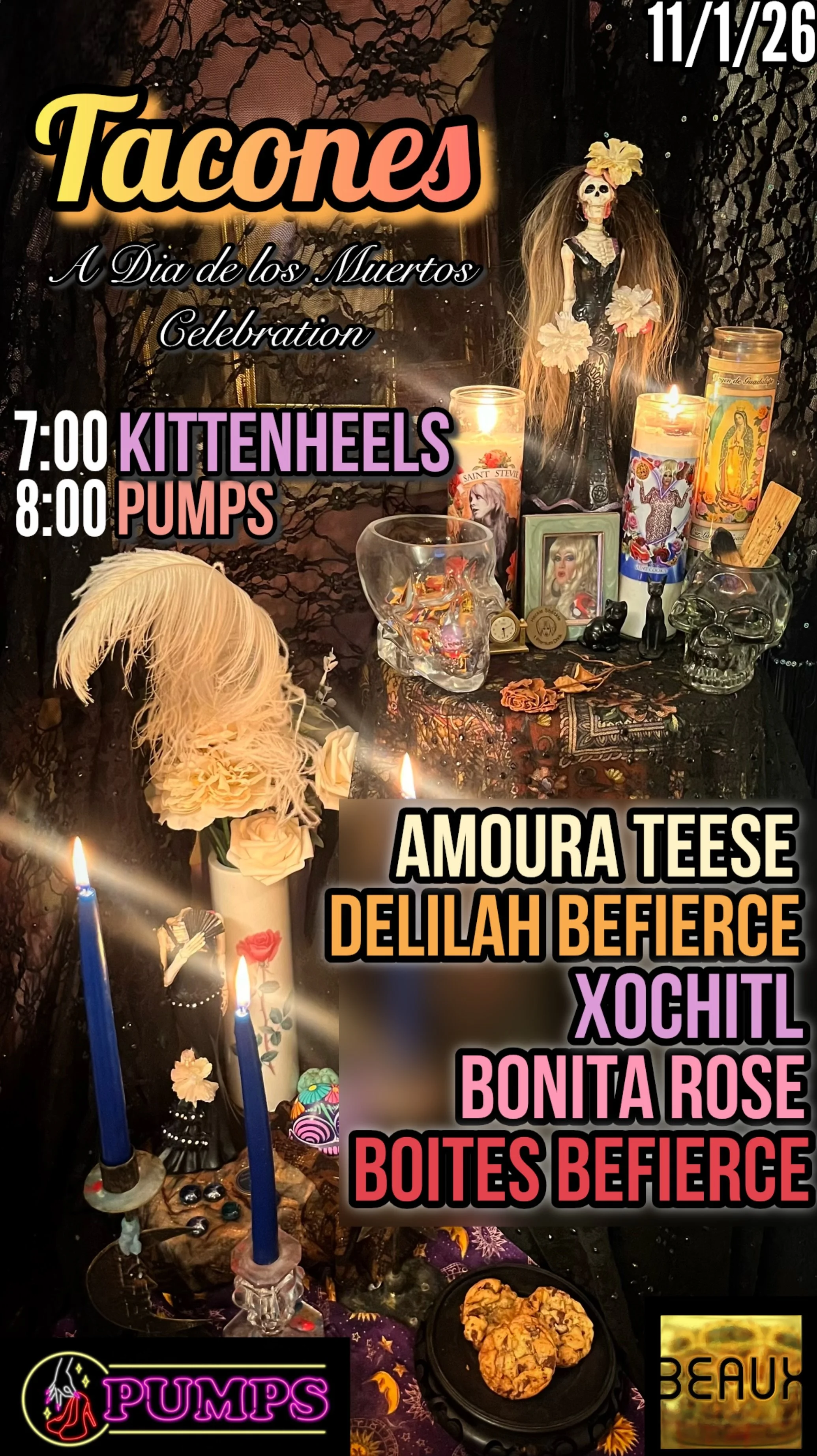 PUMPS SUNDAYS: TACONES : A DIA DE LOS MUERTOS CELEBRATION