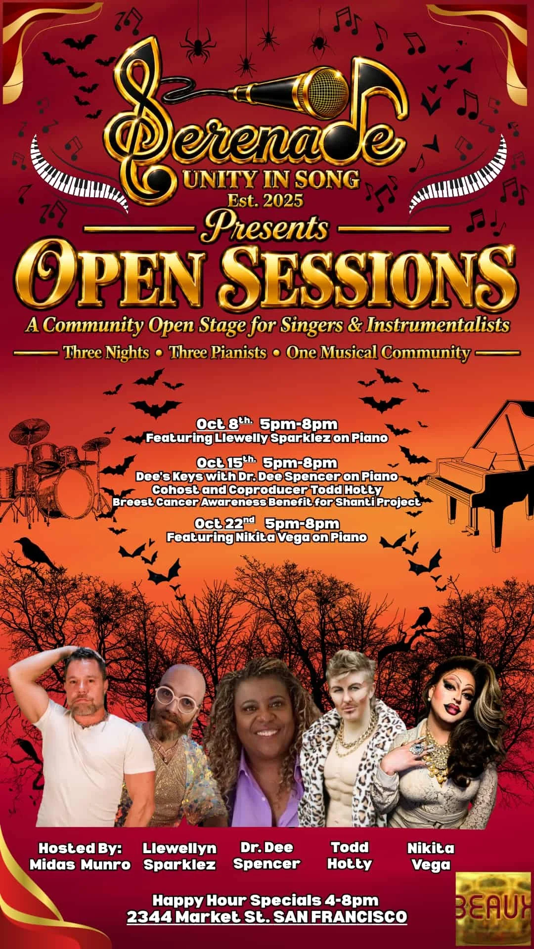 SERENADE Presents: OPEN SESSIONS (A Piano Bar Happy Hour)