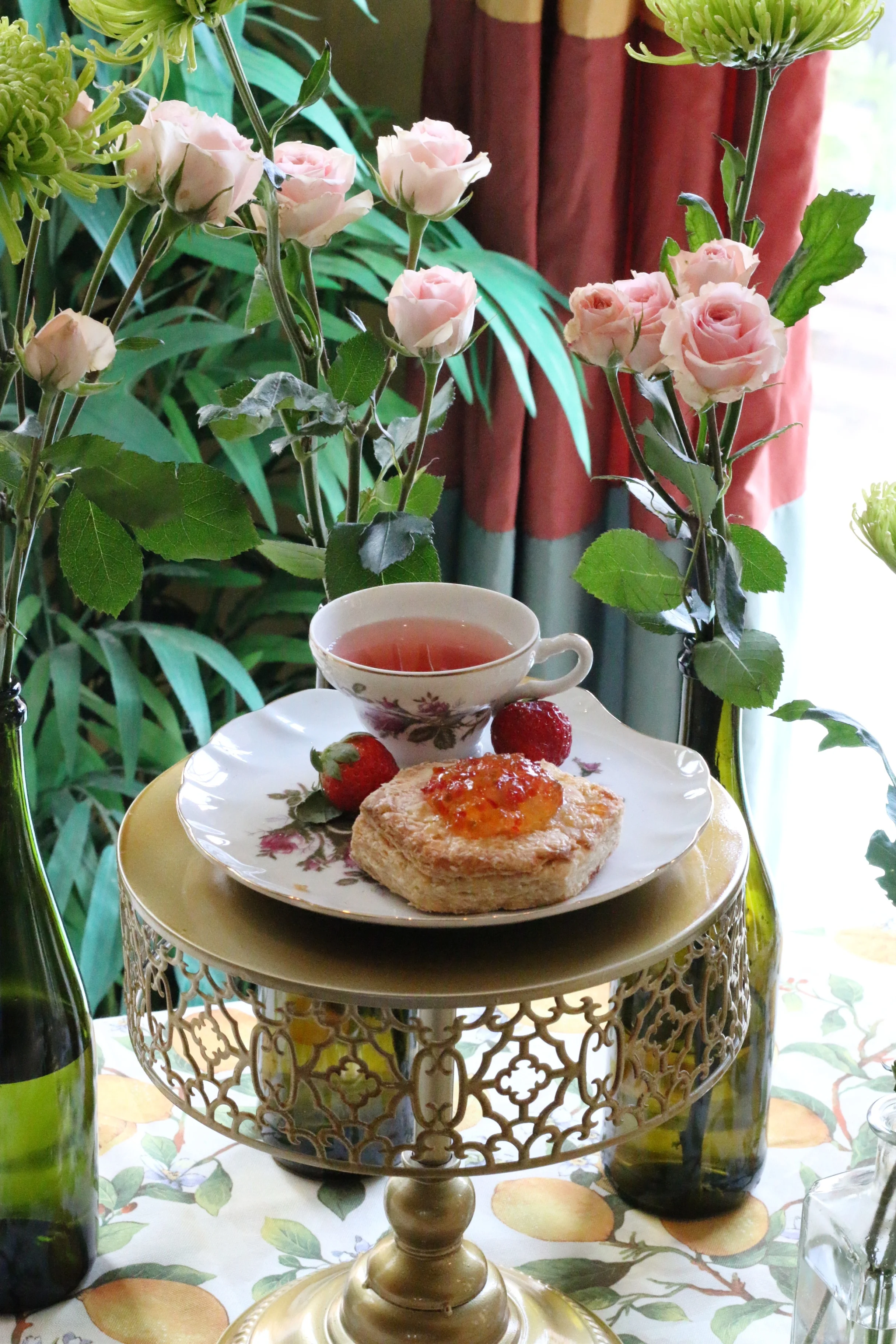 Rose Tea & Biscuit with Creole PepperJelly