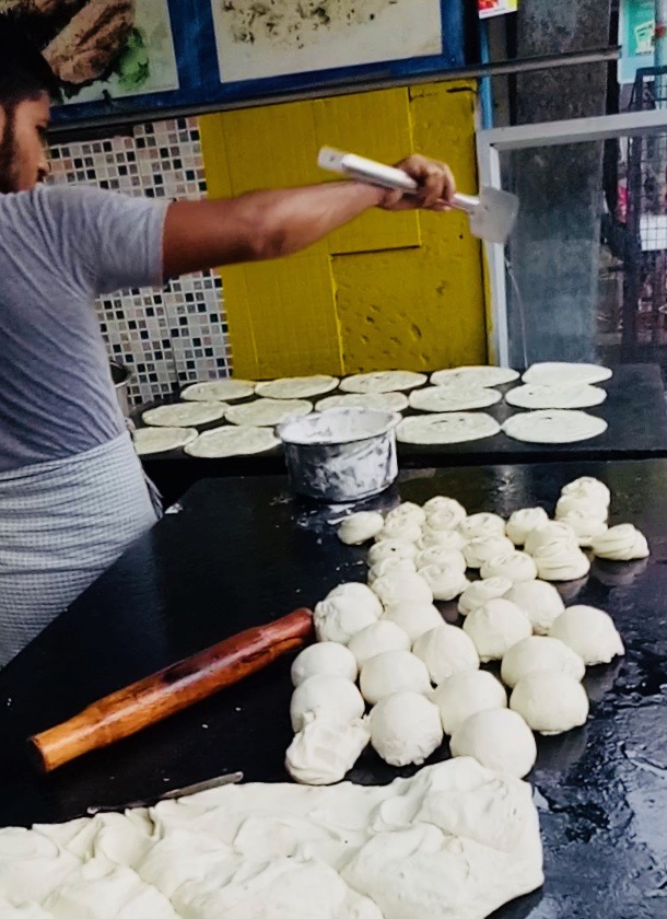 Parotta on the grill