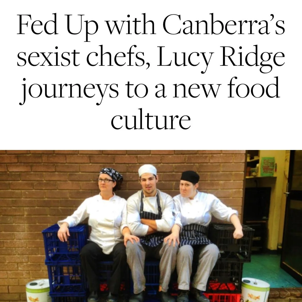 Big thanks to @hercanberra for this lovely piece on Fed Up!
And enjoy this unhinged photo of baby chef Lucy!