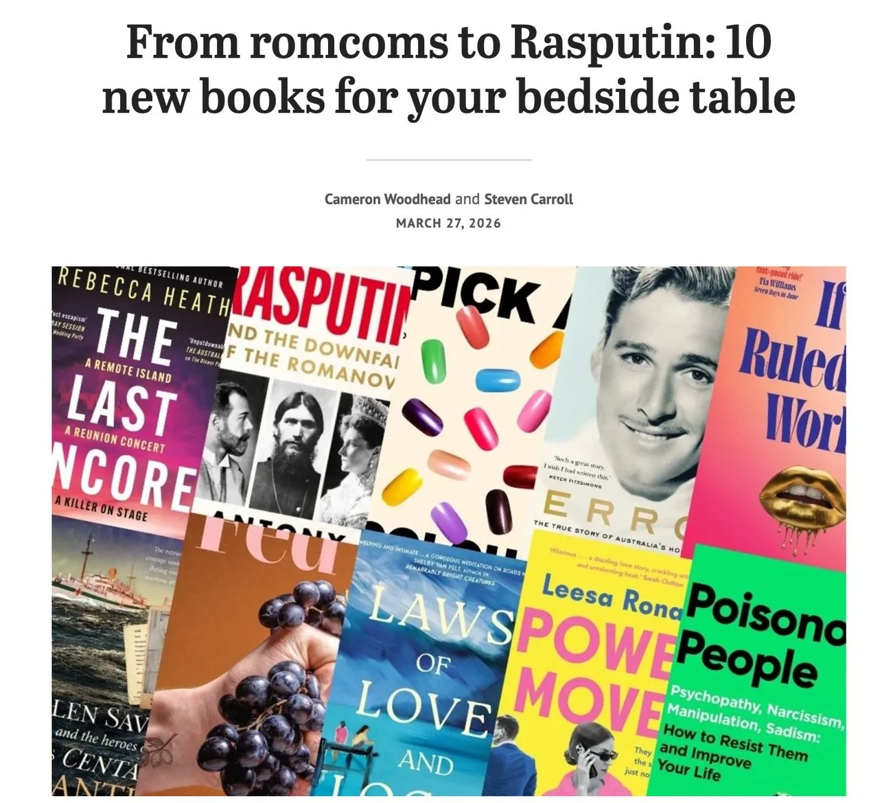 What a LOVELY little snippet in @sydneymorningherald and @theageaustralia today! 
Pretty chuffed to see Fed Up out in the world (and they think I&rsquo;m funny!)