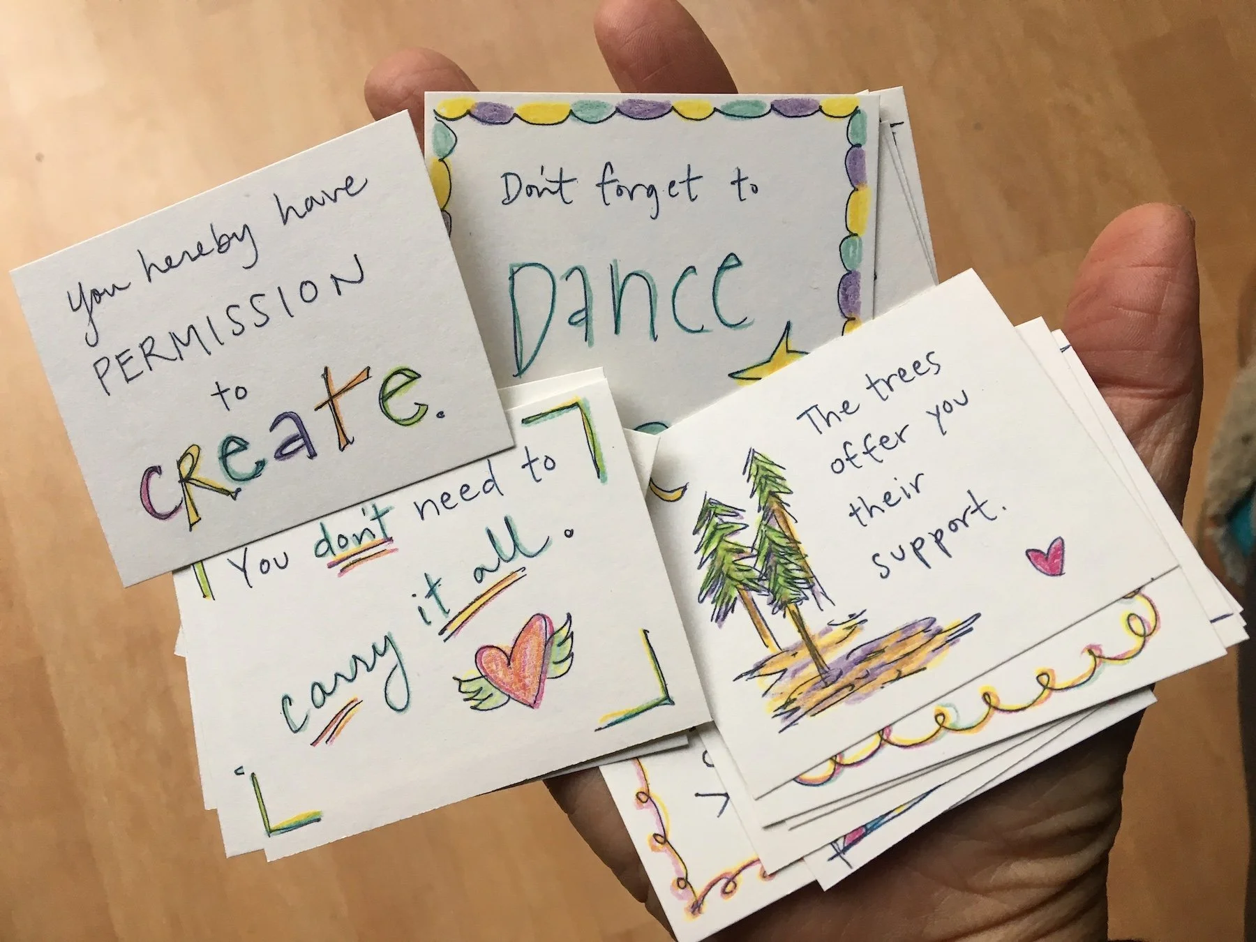"Pass it on" teeny love cards.JPG