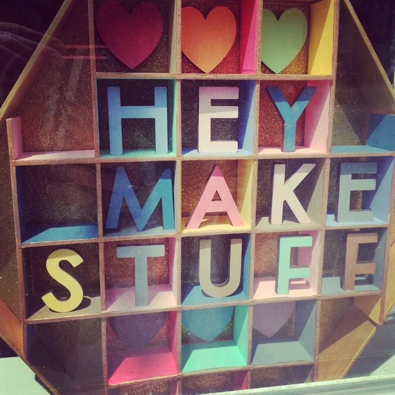 This sign in the window of our local art supply store pretty much sums it up.