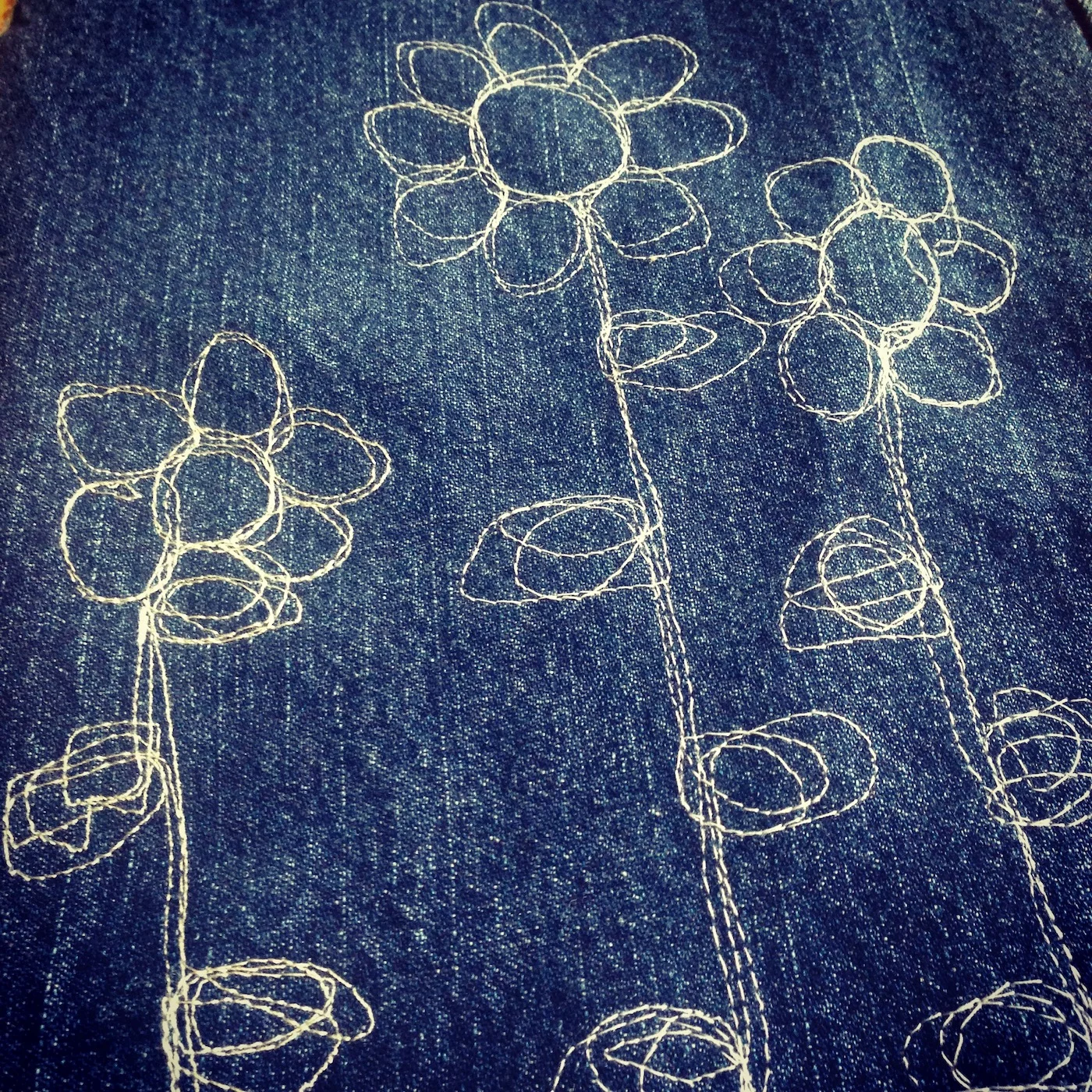 Doodling with a sewing machine.