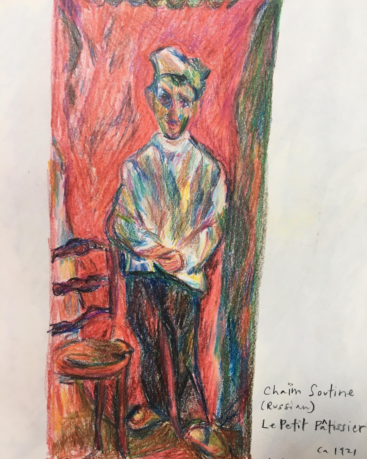 This guy, &ldquo;Le Petit P&acirc;tissier&rdquo; by Cha&iuml;m Soutine, is where I discovered how to use colored pencils in a painterly way. Born out of necessity (can&rsquo;t bring paint to the Portland Art Museum) and opportunity (asked to teach a 