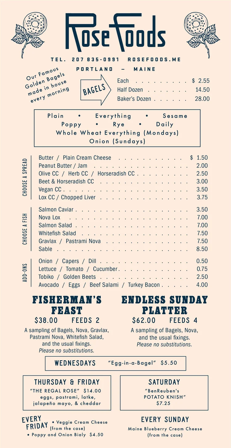 Plus Store Menu Rosedene Menu — Rose Foods